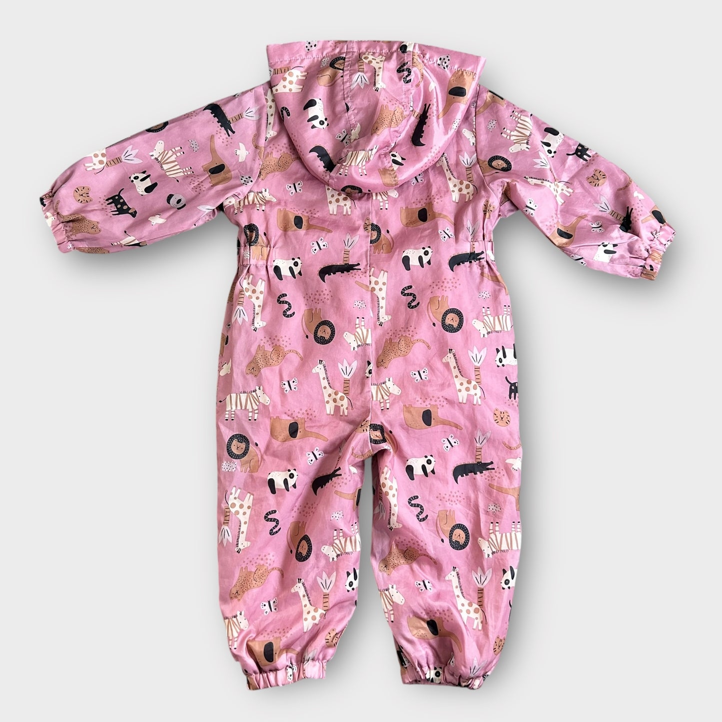 12-18 Months Nutmeg Pink Animal Fleece Lined Puddle Suit