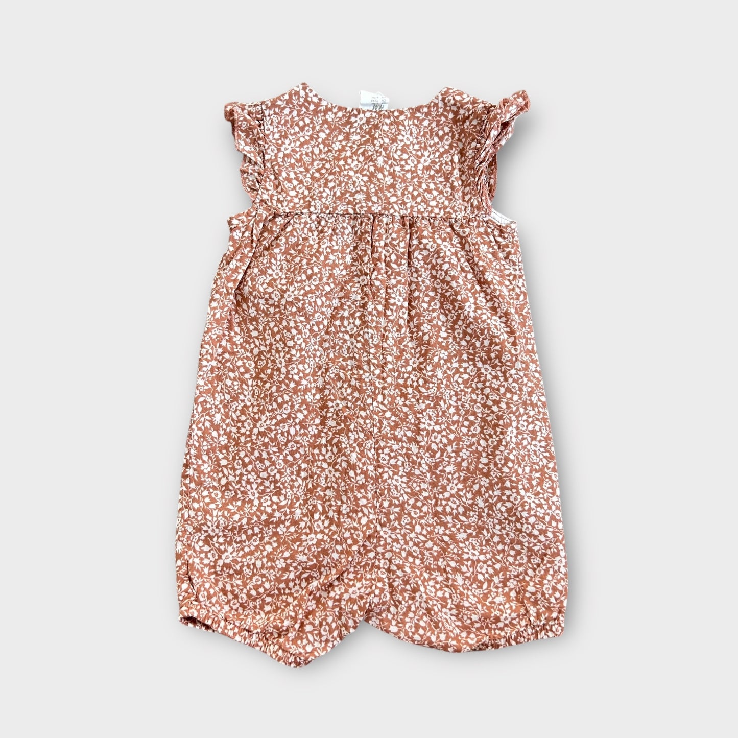 6-9 Months H&M Brown Floral Summer Romper Suit