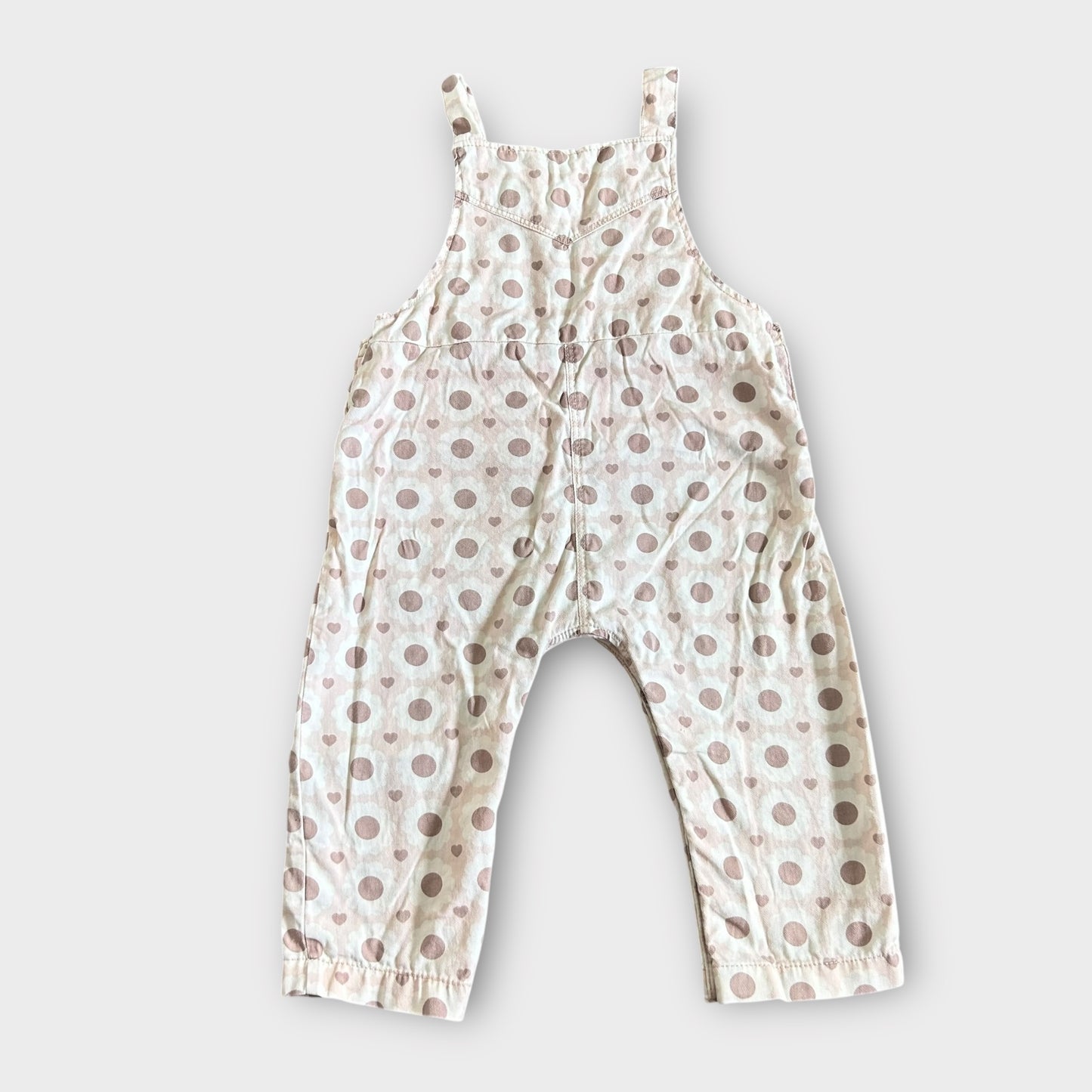 12-18 Months Next Light Pink Retro Floral Dungarees