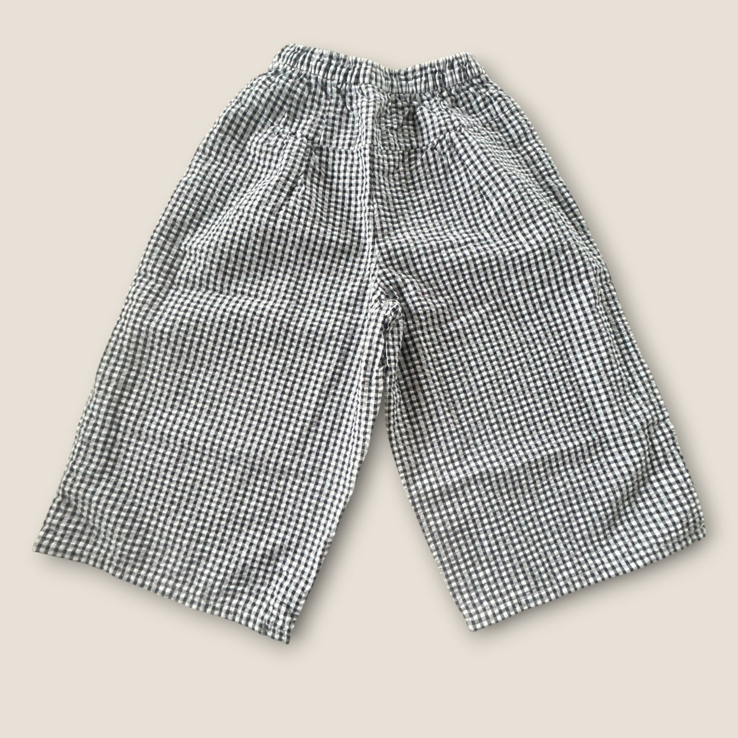 3-4 Years Next Black and White Gingham Checkered Wide Fit Trousers New