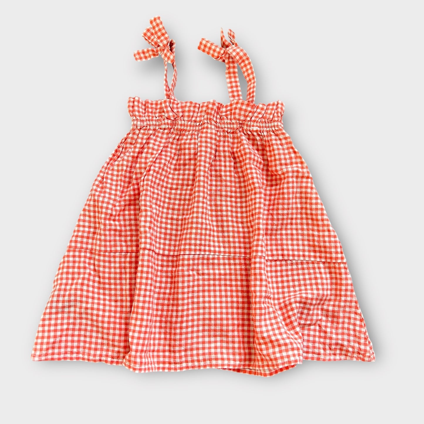 1.5-2 Years Next Red and White Gingham Checkered Strappy Summer Dress