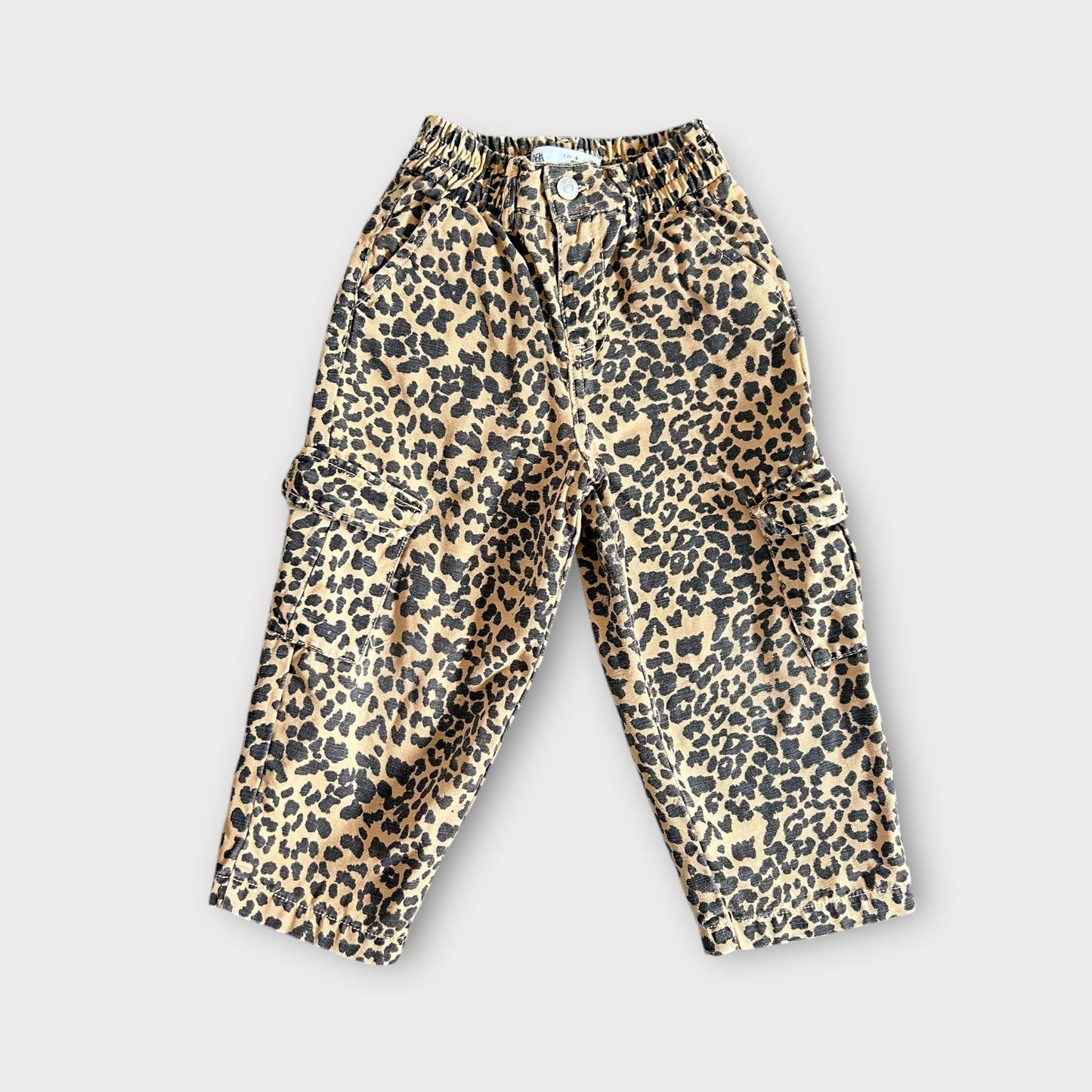 3-4 Years Zara Leopard Print Loose Fit Jeans Trousers