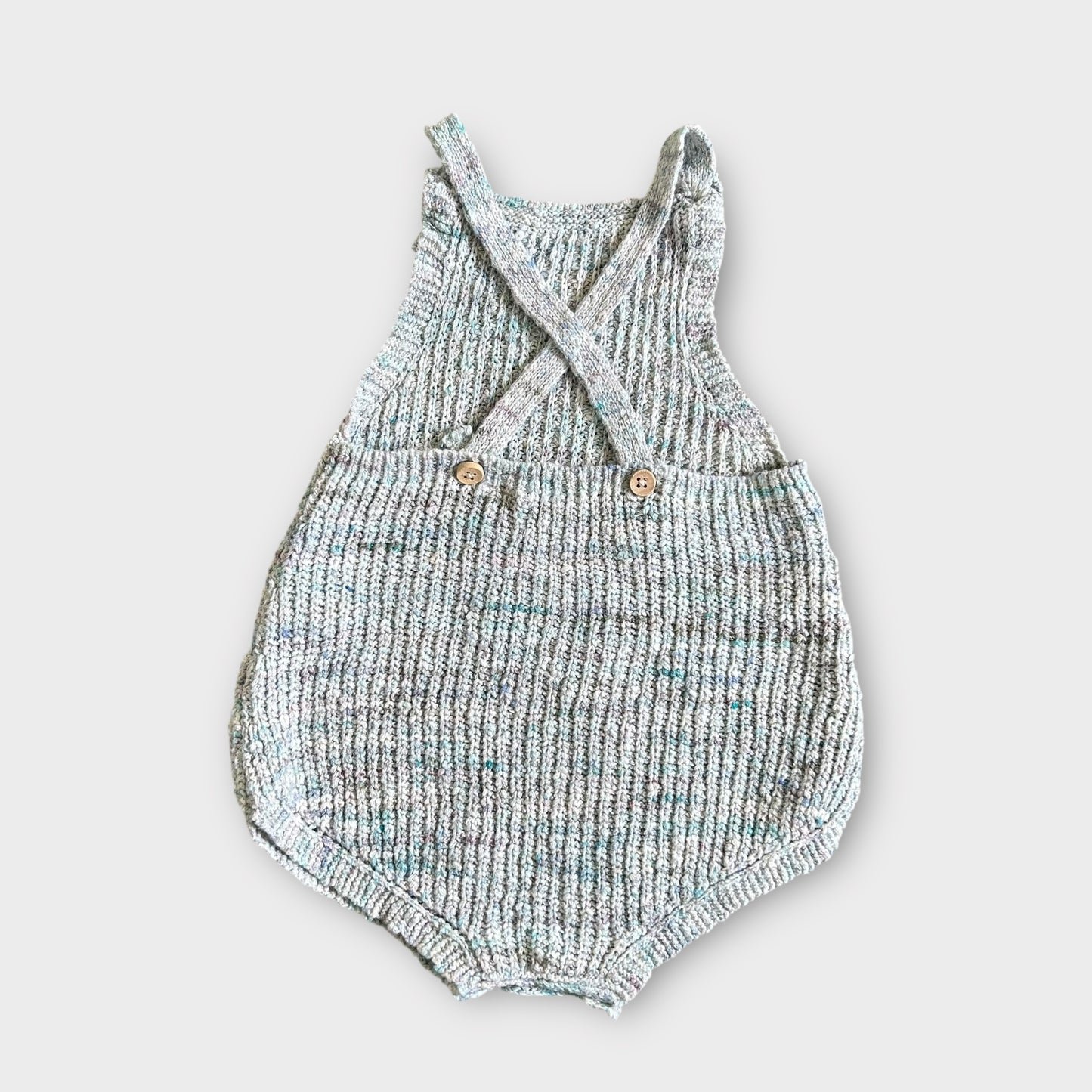 6-9 Months Zara Blue Marl Knitted Romper Suit