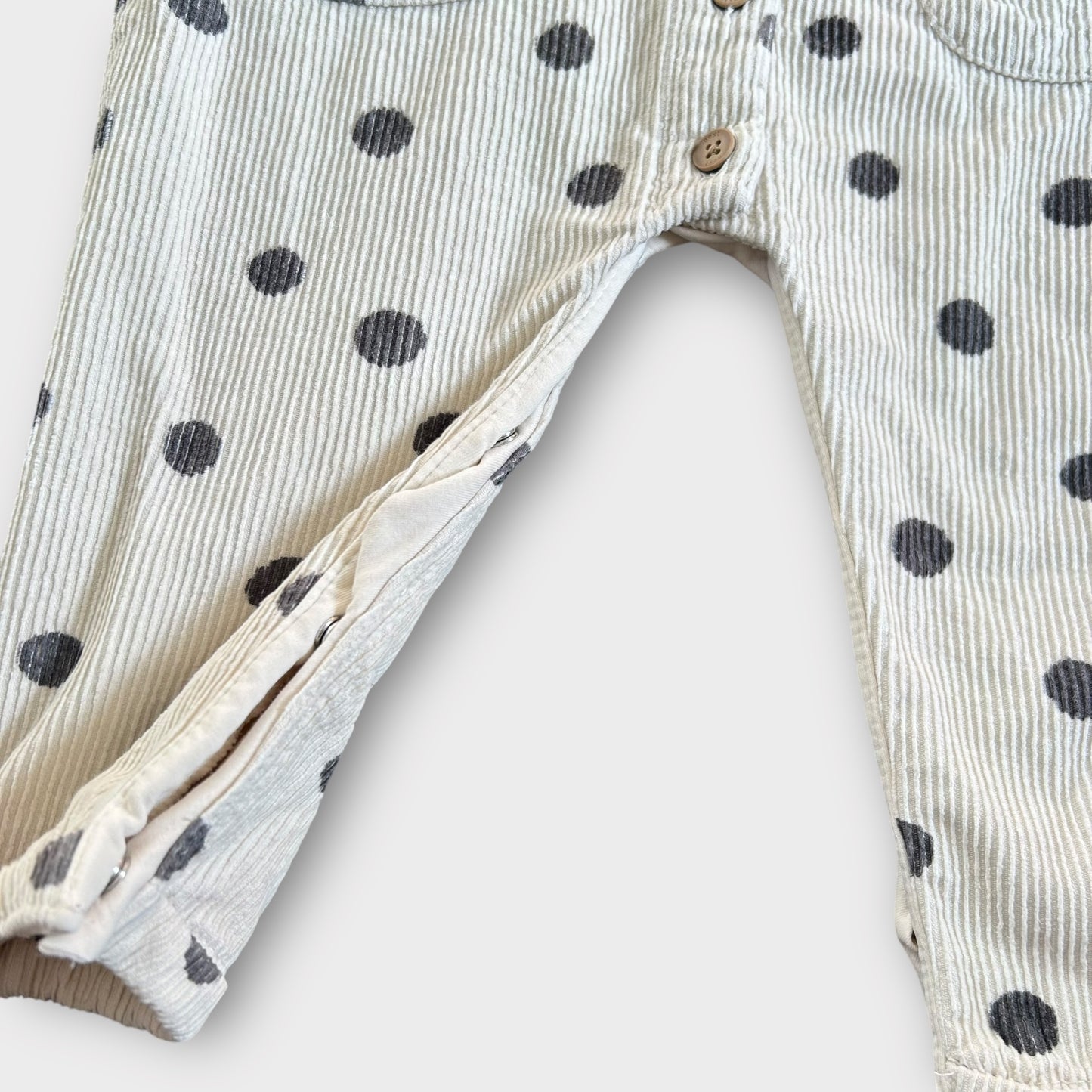 18-24 Months Next Cream Corduroy Polka Dot Romper Suit