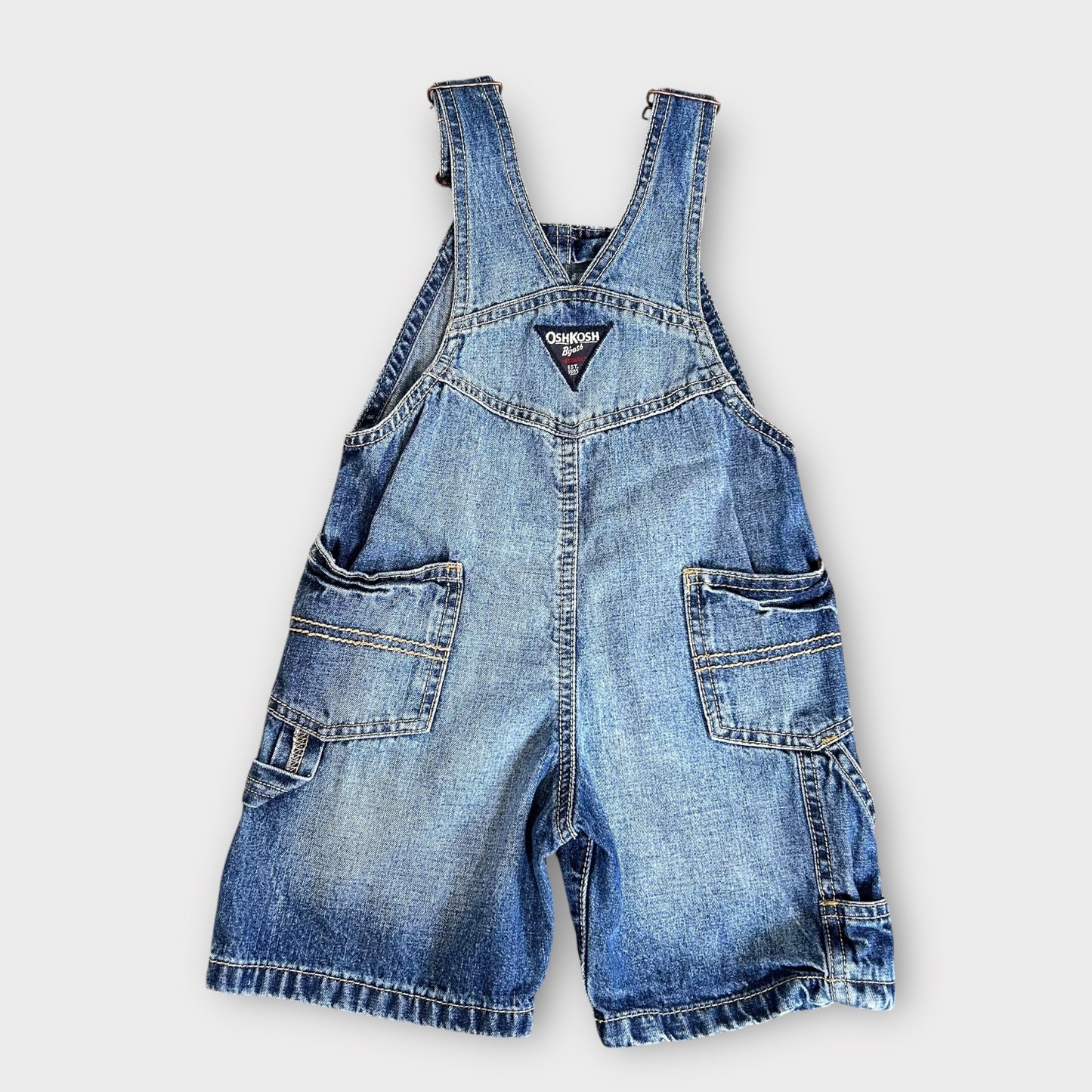 18-24 Months OshKosh Vintage Dungaree Shorts Overalls