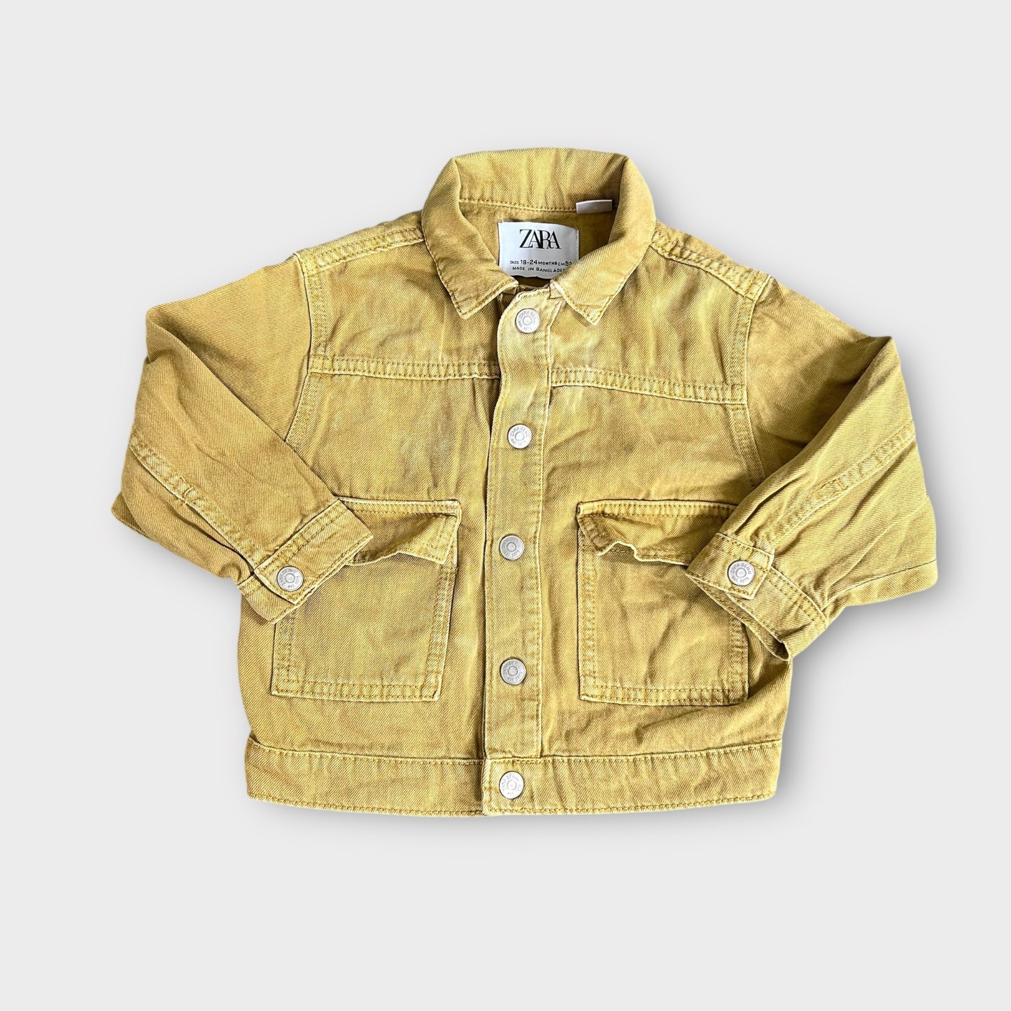18-24 Months Zara Mustard Yellow Denim Shirt Jacket