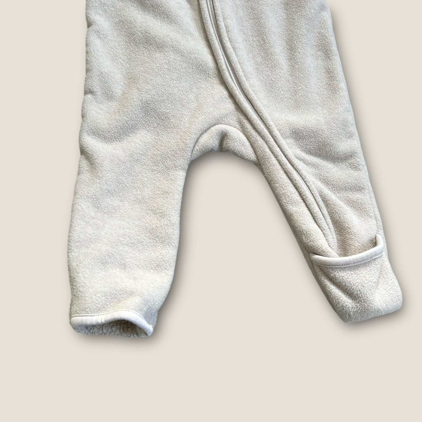 2-4 Months H&M Unisex Beige Fleece Jacket All in One Snow Suit