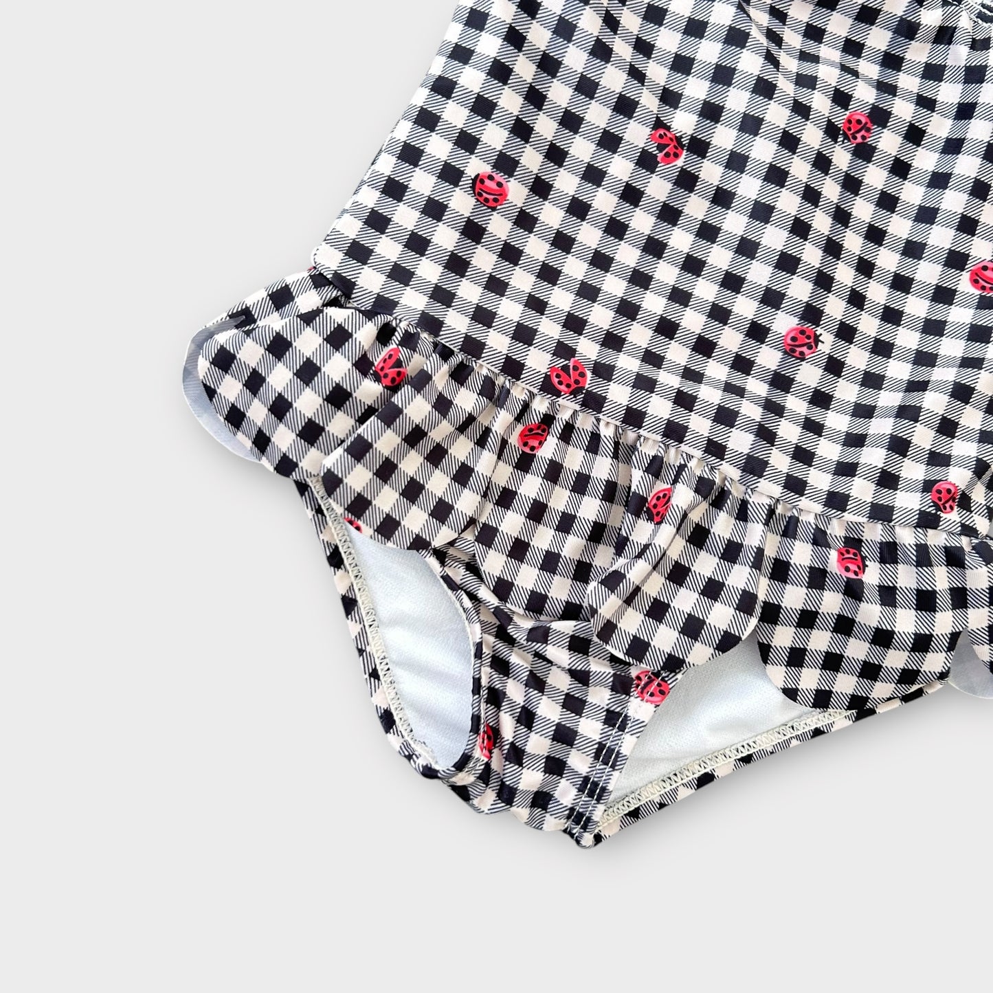 12-18 Months Cath Kidston Black and Beige Gingham Swimming Costume