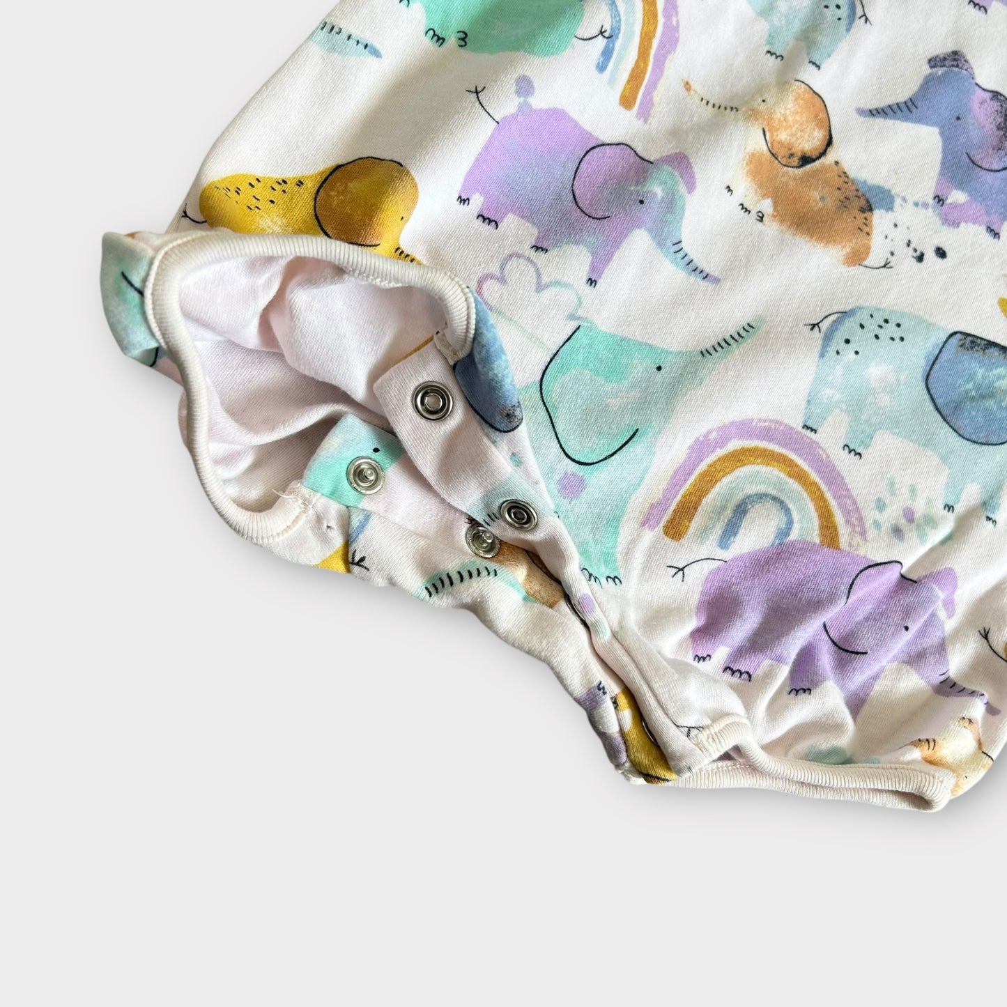 3-6 Months Next Pastel Elephants Cotton Summer Romper