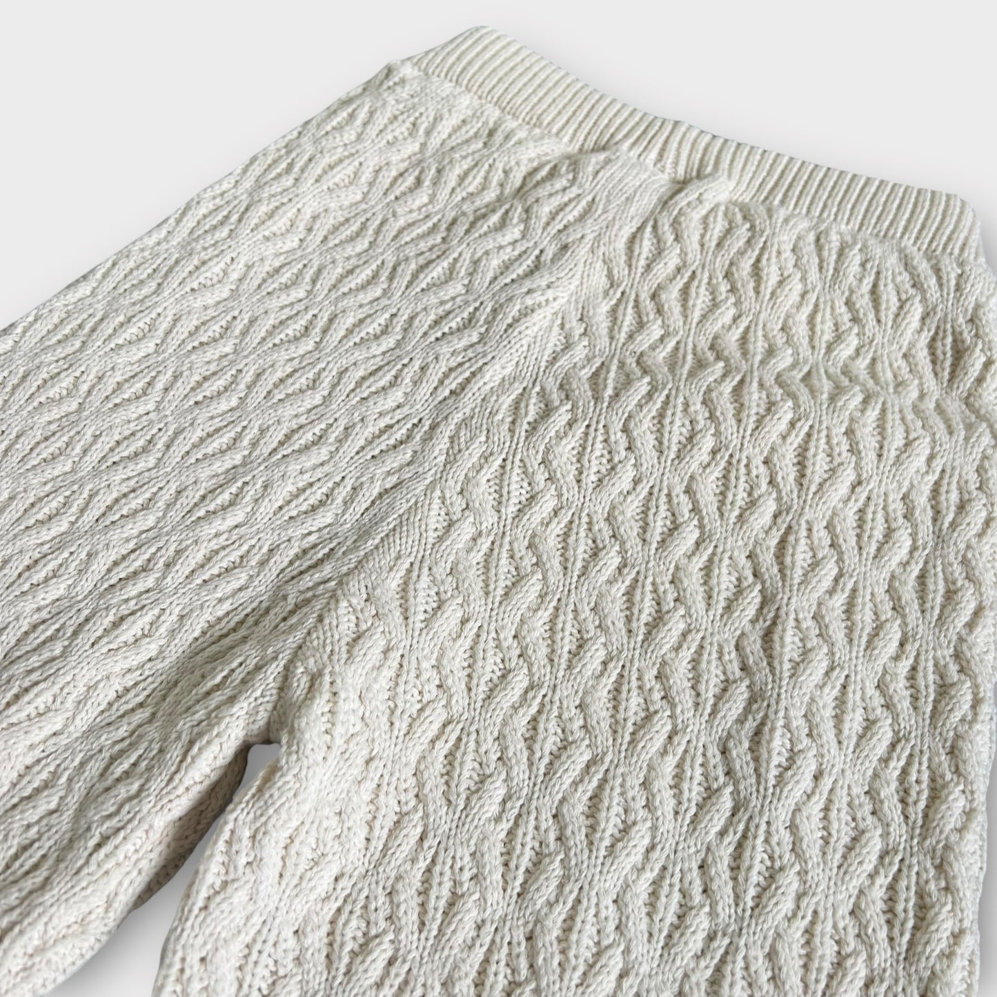4-5 Years Zara Cream Knitted Crochet Wide Fit Trousers New