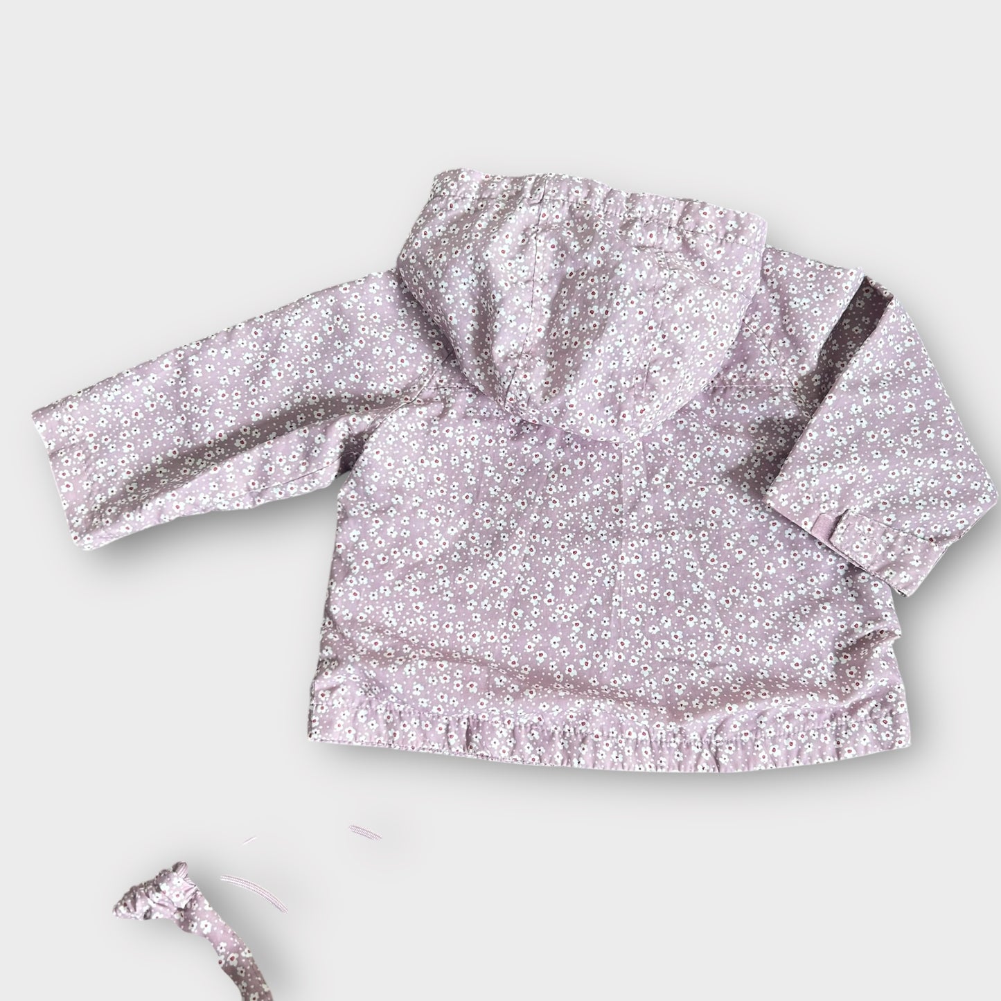 9-12 Months Zara Pastel Lilac Pink Ditsy Floral Rain Jacket Windbreaker