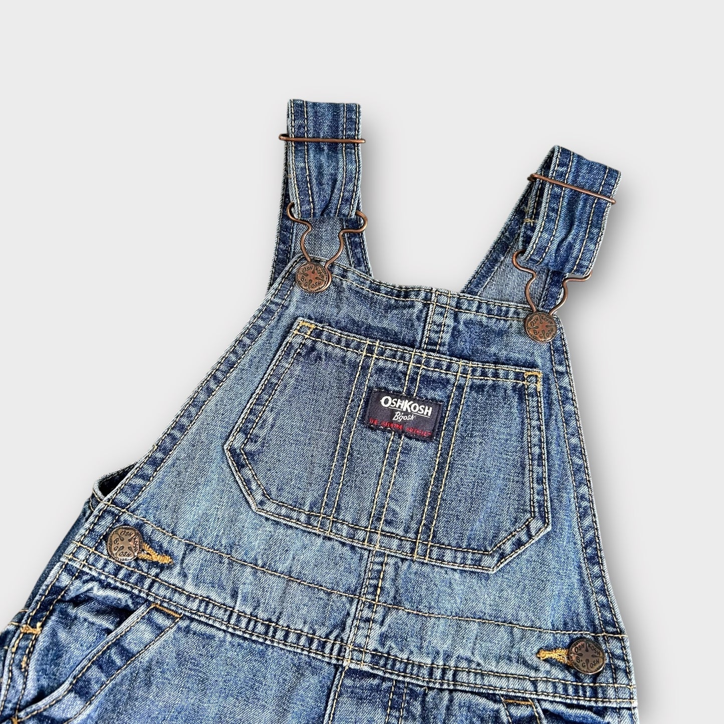 18-24 Months OshKosh Vintage Dungaree Shorts Overalls