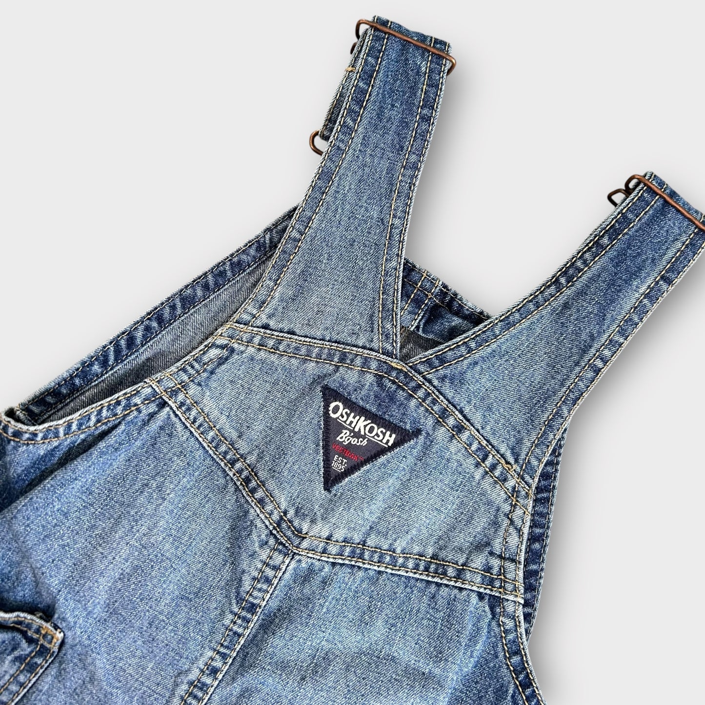 18-24 Months OshKosh Vintage Dungaree Shorts Overalls