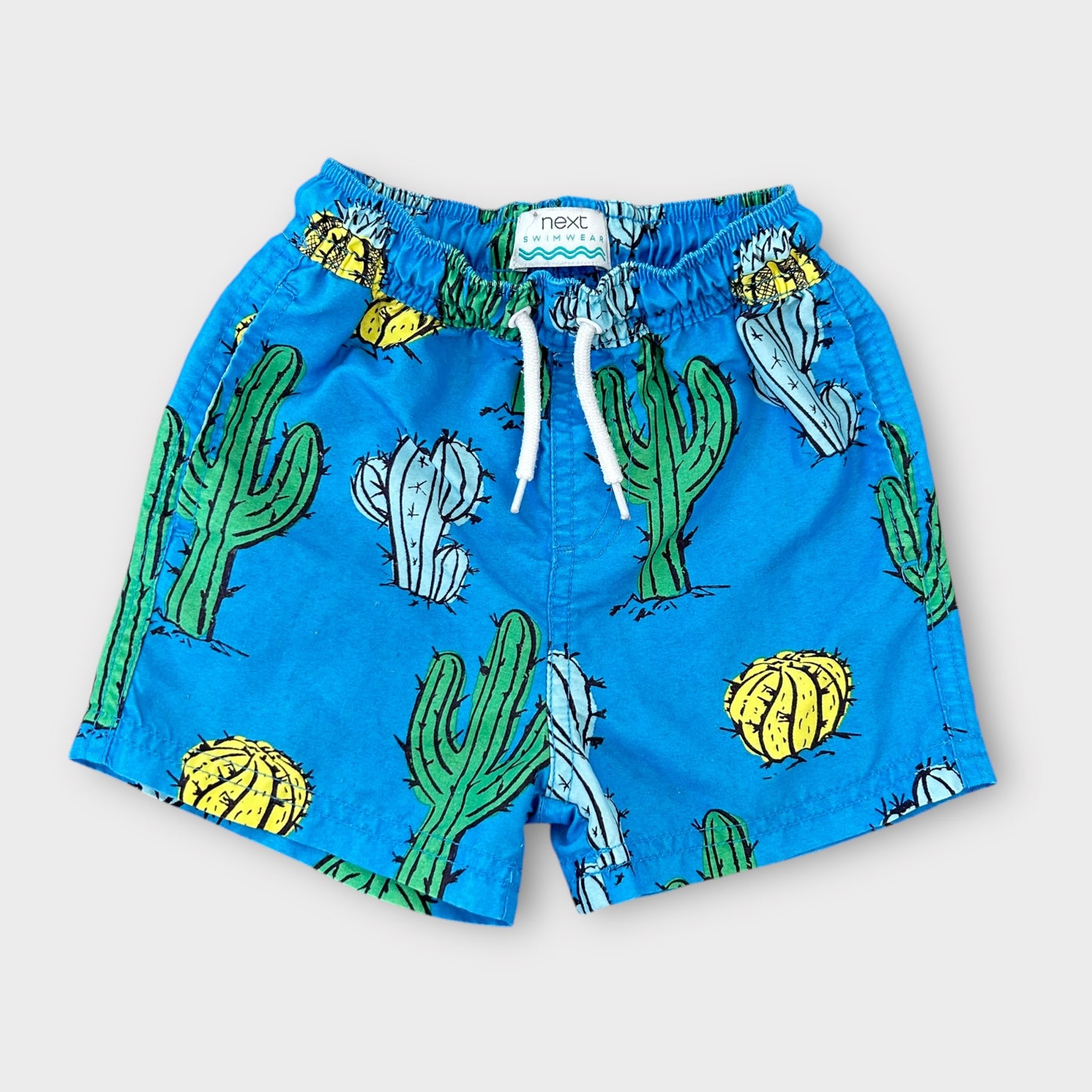 12-18 Months Next Blue Cacti Printed Swim Shorts Trunks