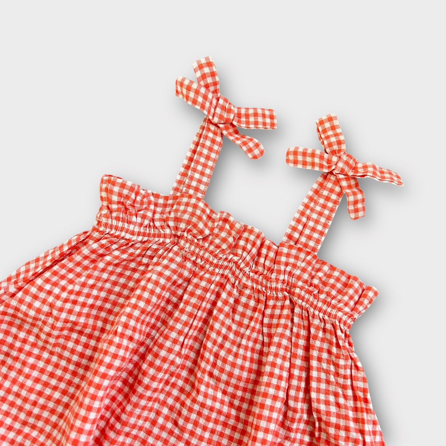 1.5-2 Years Next Red and White Gingham Checkered Strappy Summer Dress