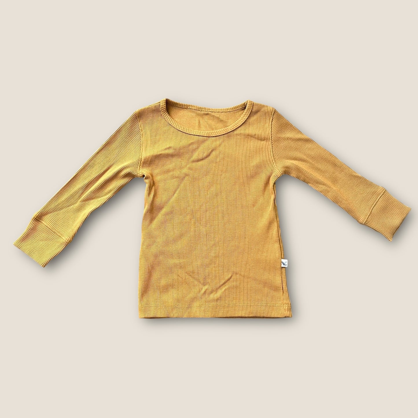 1-2 Years Kidly Mustard Yellow Ribbed Jersey Top and Leggings Co Ord Set New