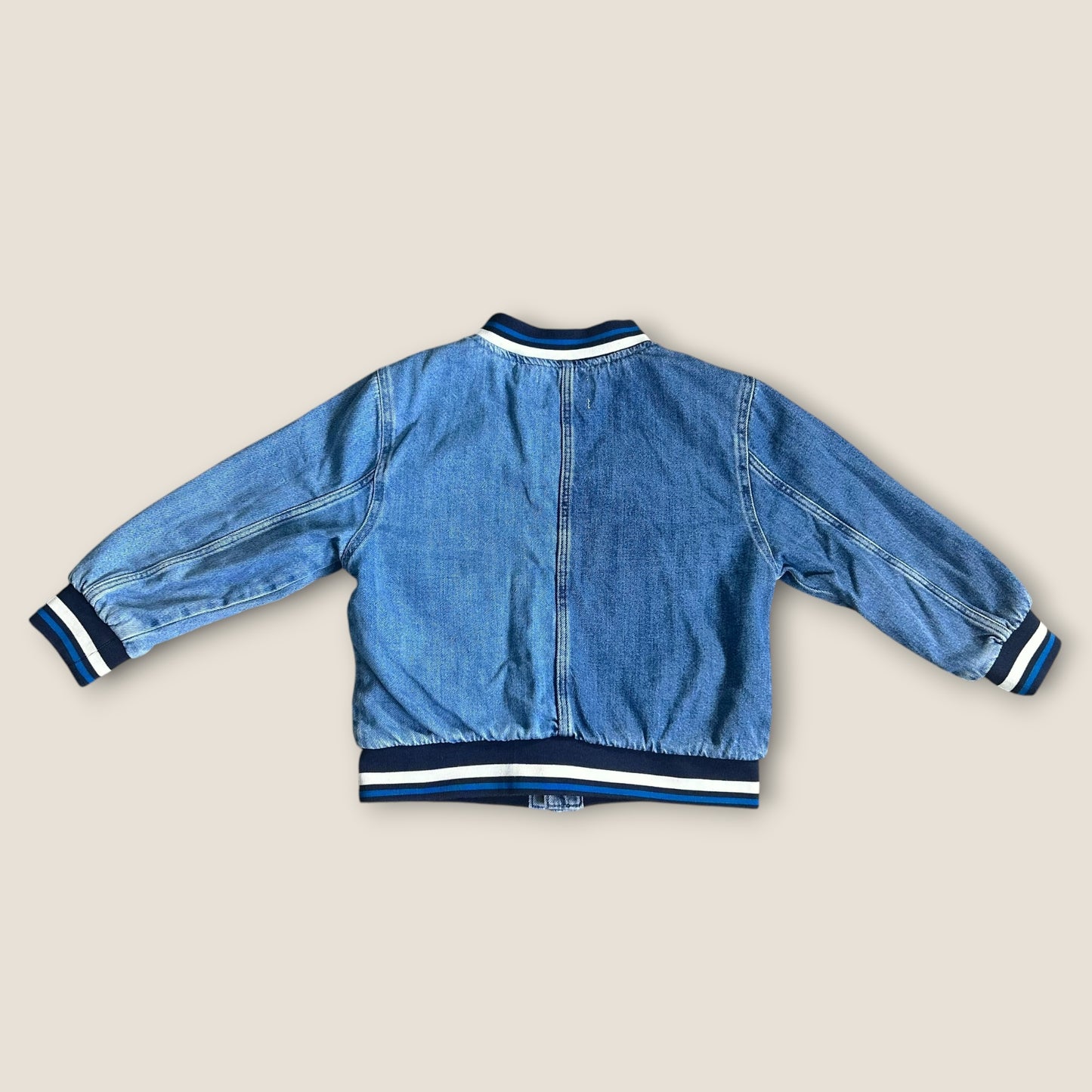 4-5 Years Zara Blue Denim Bomber Jacket
