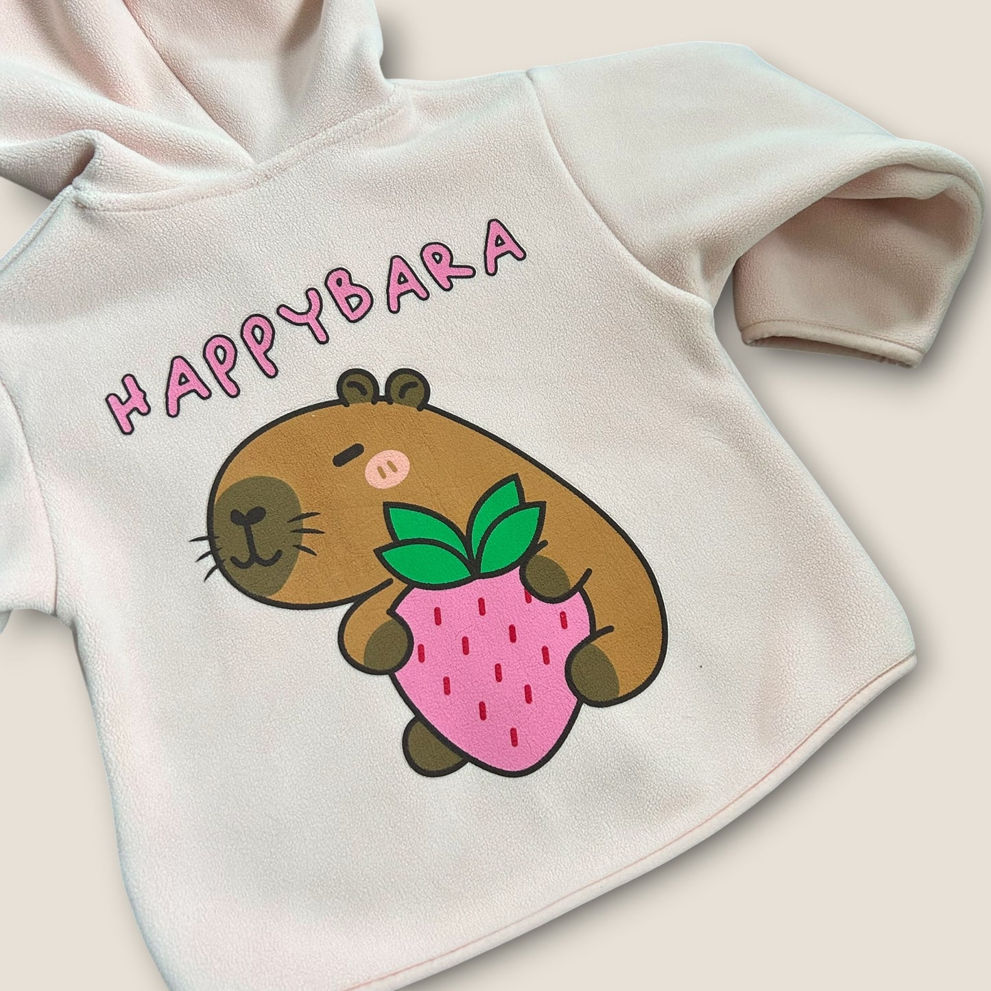 12-18 Months Zara Pink Fleece Cappybara Graphic Jacket New