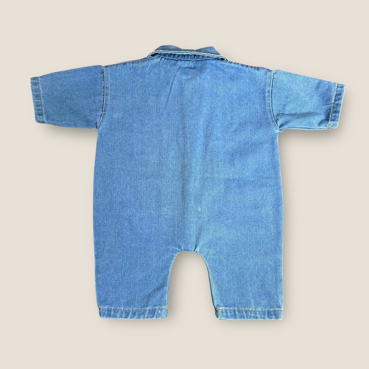 6-12 Months Cozy Crew Club Denim Romper Boiler Suit