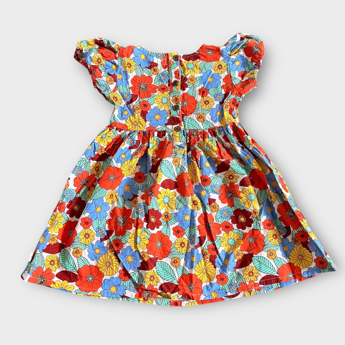 2-3 Years Little Bird Bright Multi Coloured Floral Summer Dress