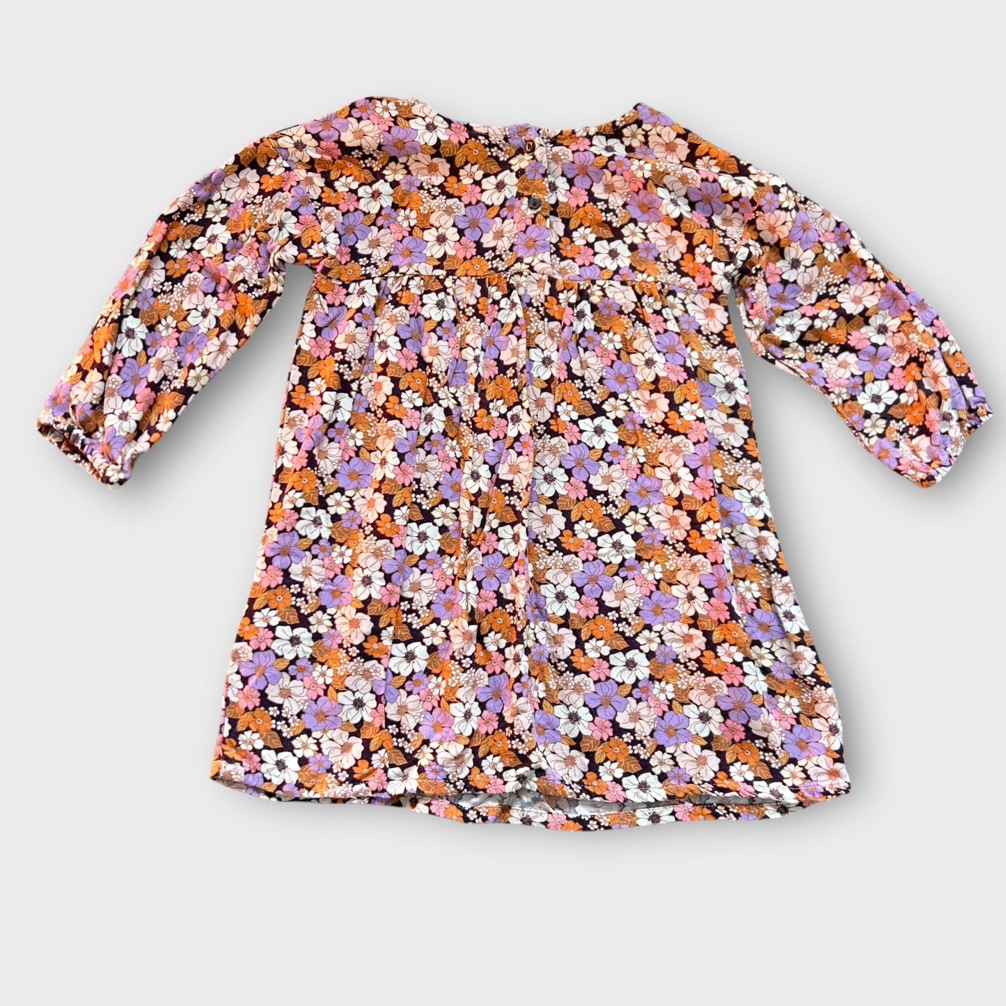 2-3 Years H&M Autumnal Lilac Orange Floral Dress