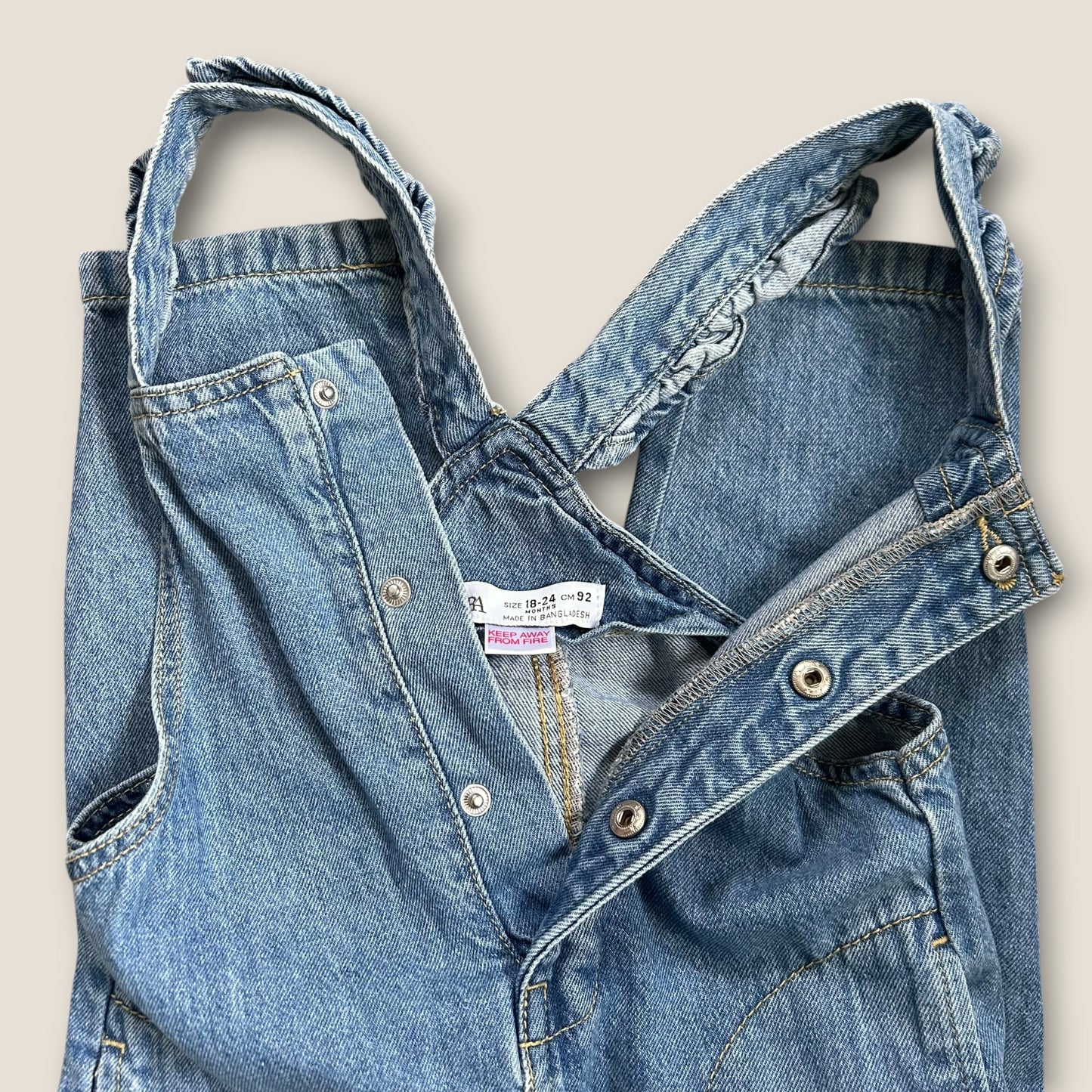 18-24 Months Zara Denim Frill Dungarees