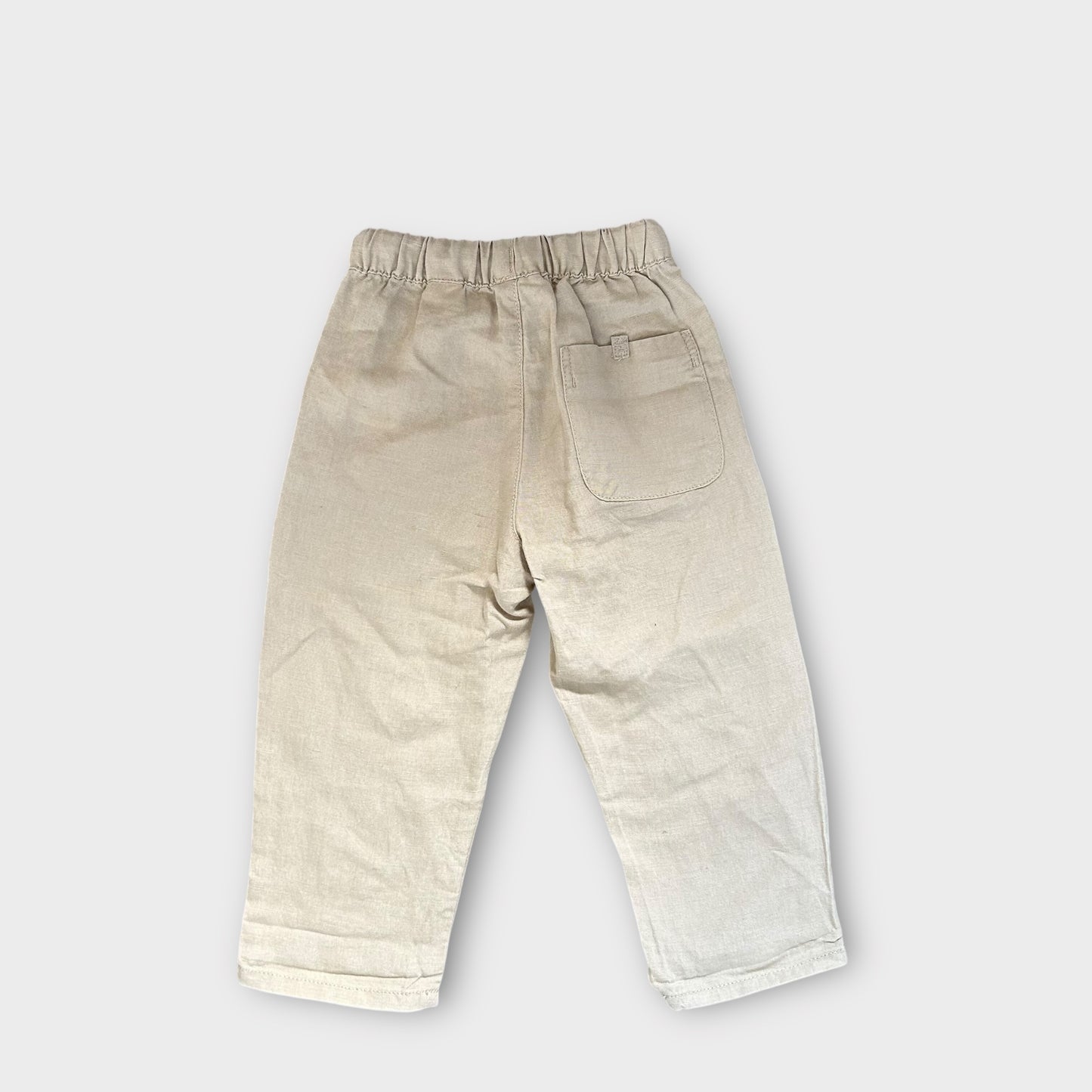 18-24 Months Zara Beige Linen Loose Fit Trousers New