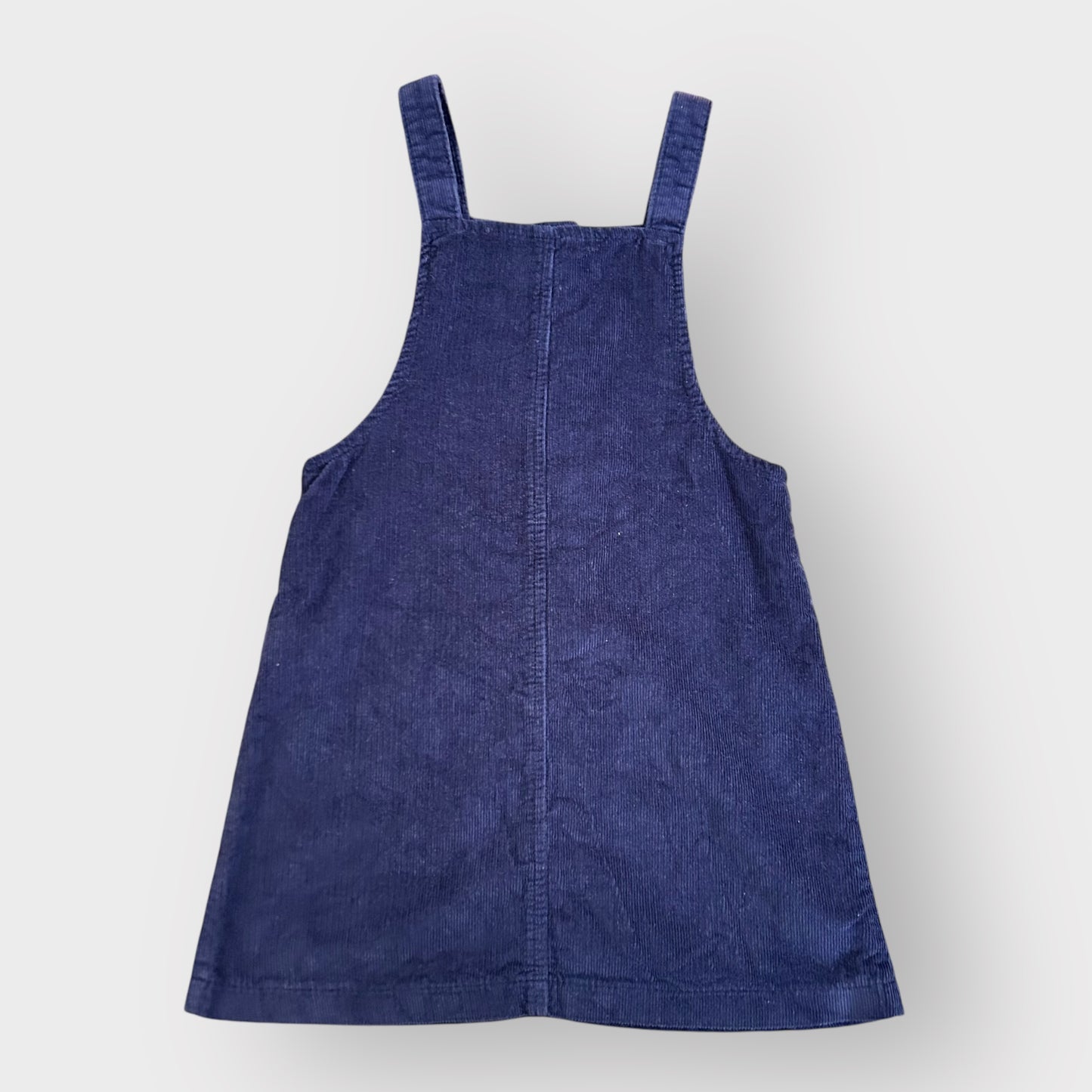 6-7 Years F&F Navy Floral Corduroy Dungaree Dress