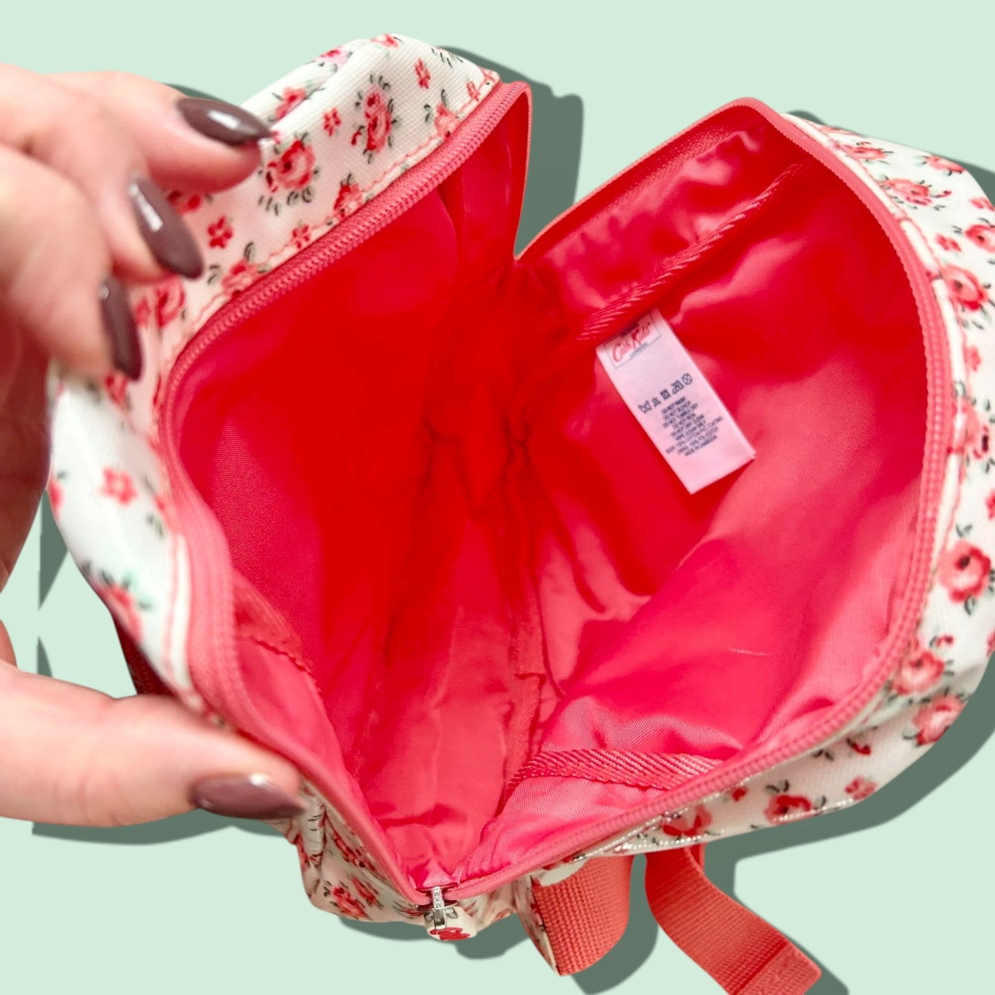 Cath Kidston Mini Pink Olicloth Floral Backpack