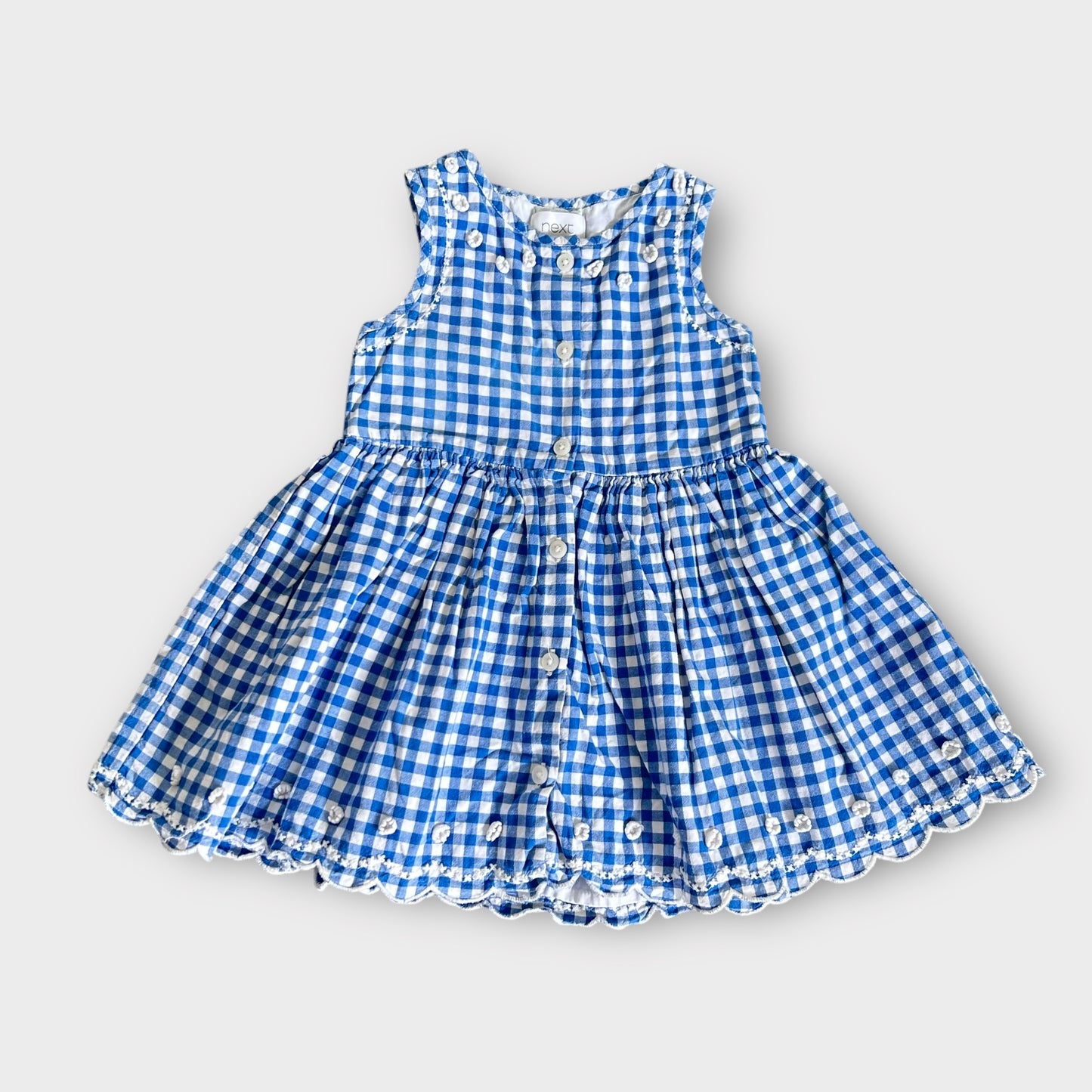 12-18 Months Next Blue Gingham Checkered Summer Dress