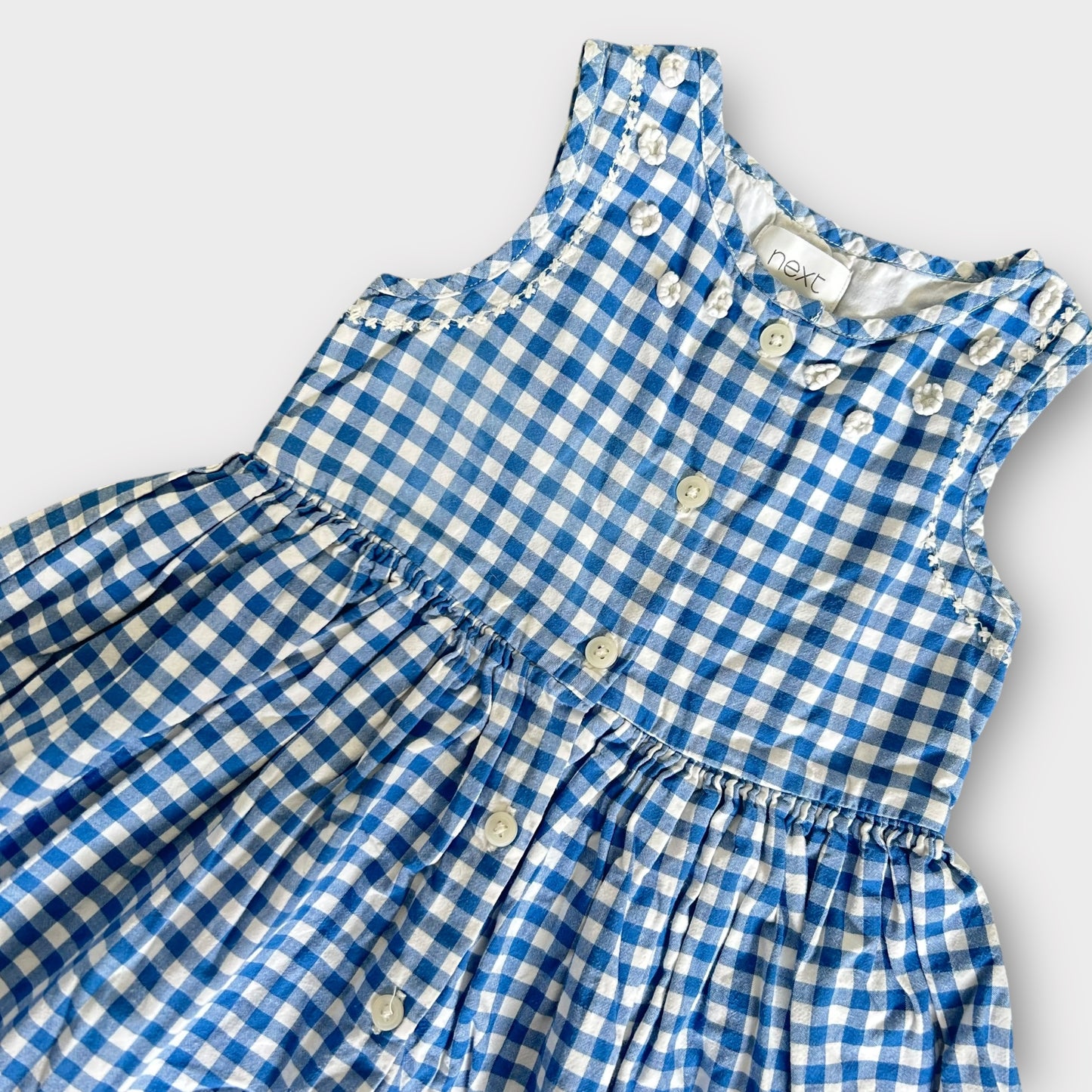 12-18 Months Next Blue Gingham Checkered Summer Dress