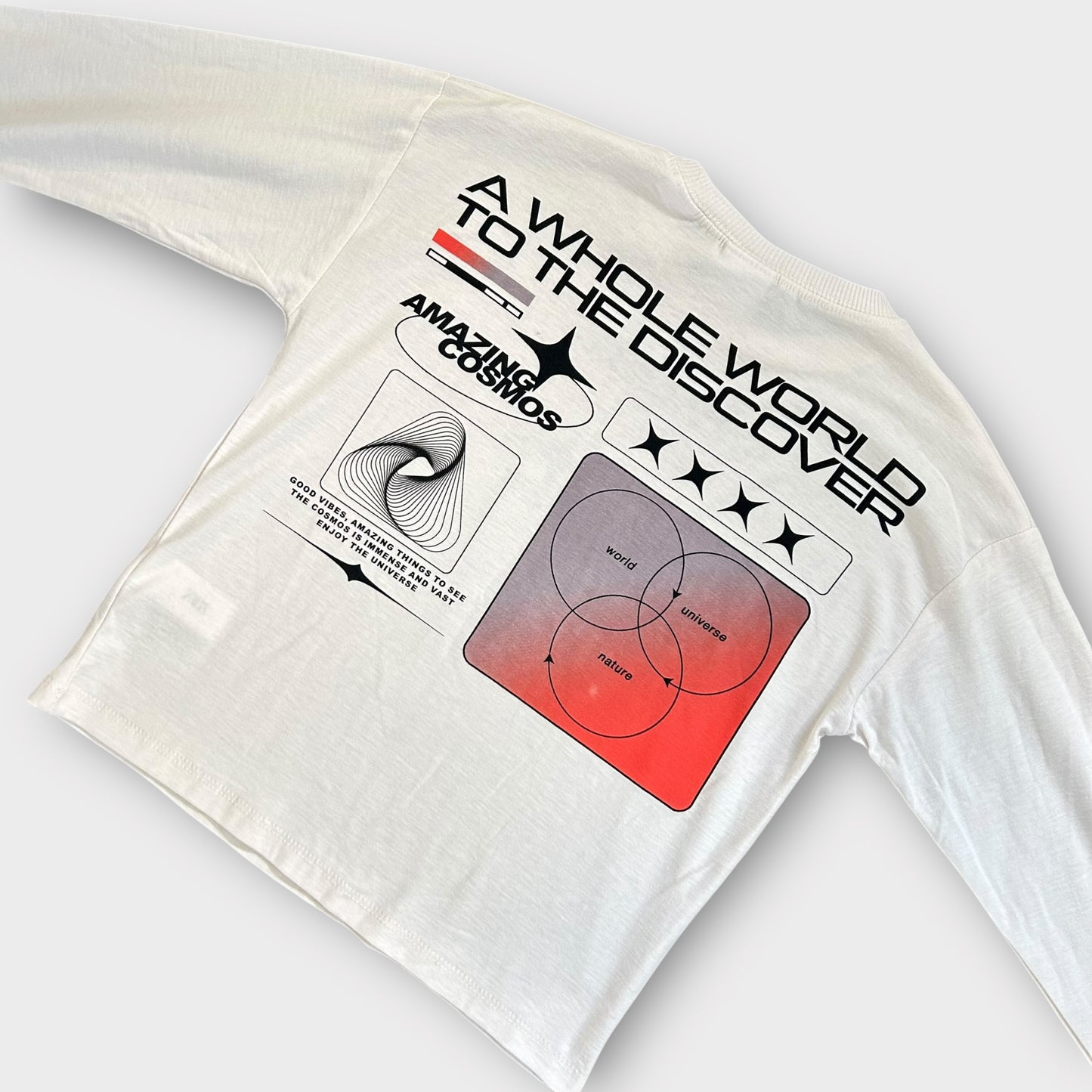 5-6 Years Zara Cream Space Themed Jersey Top New