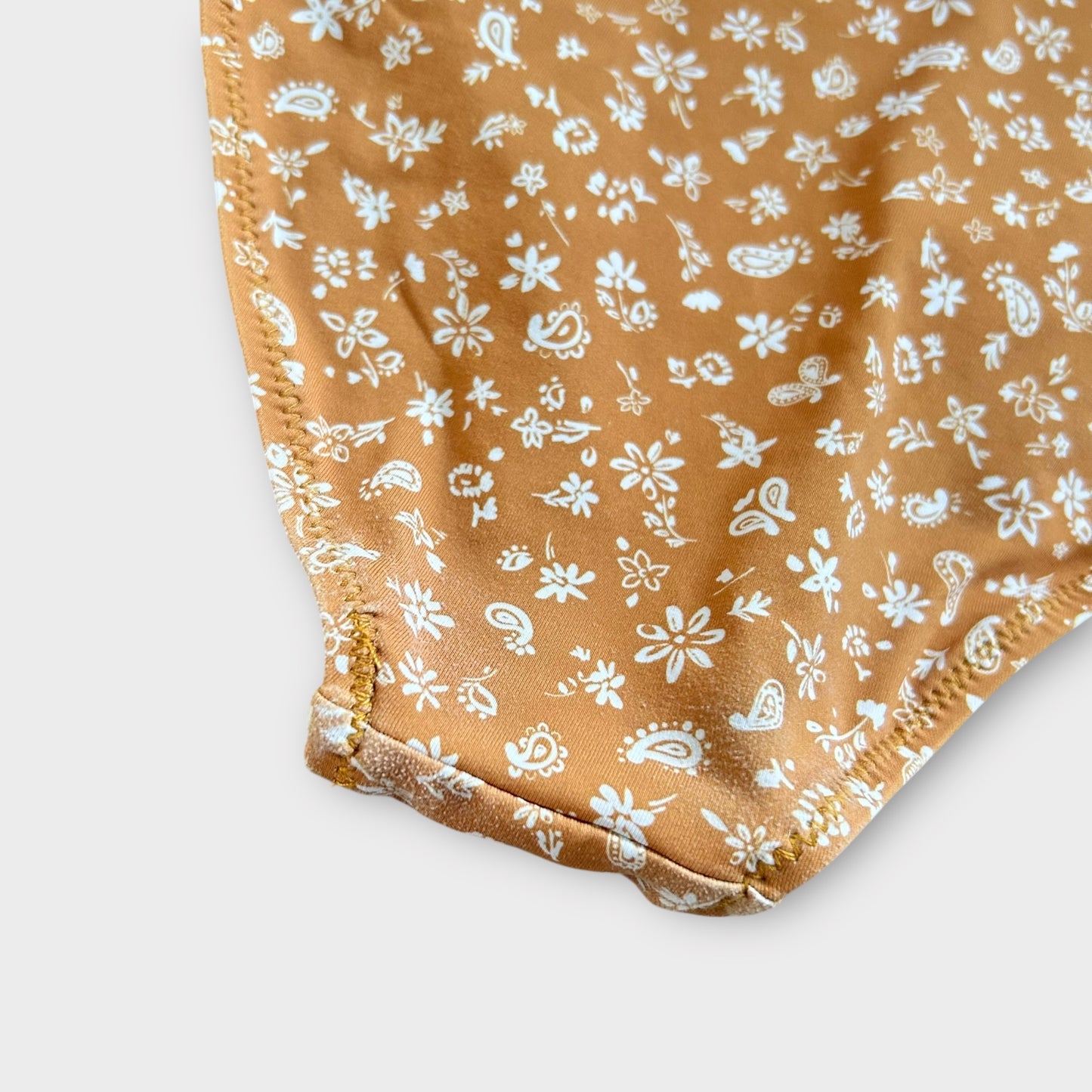 3-4 Years Zara Mustard Yellow and White Floral Swimsuit Costume