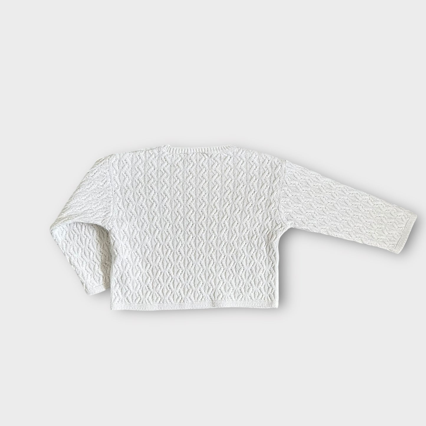 3-4 Years Zara White Knitted Sunflower Embroidered Floral Jumper