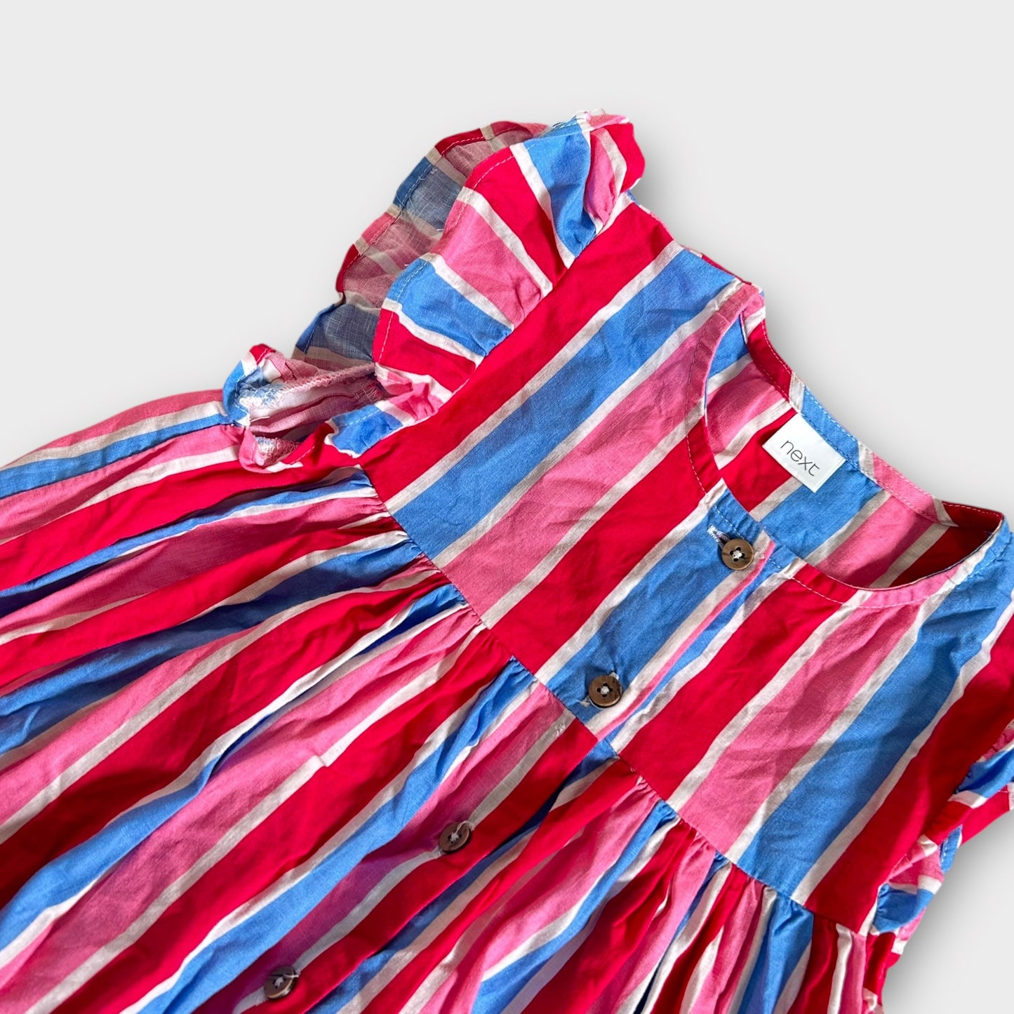5-6 Years Next Pink and Blue Striped Shirt Dress