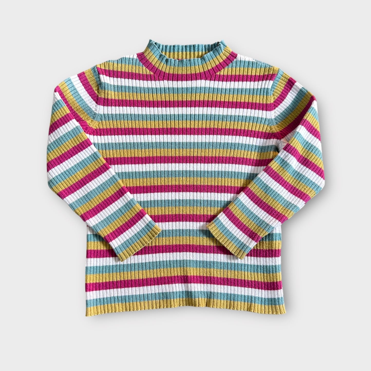 3-4 Years Zara Coloured Striped Ribbed Top