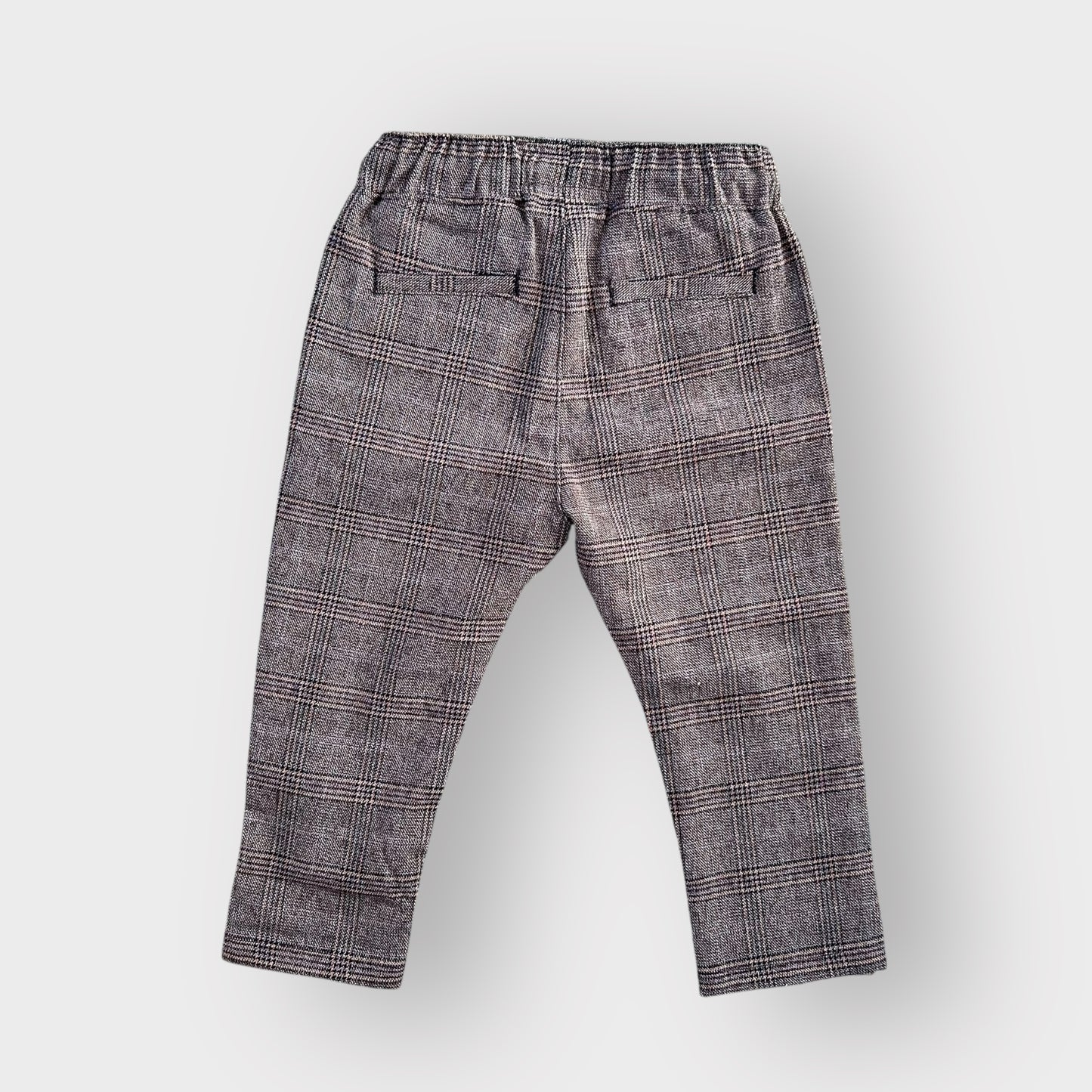 6-9 Months Next Brown Checkered smart joggers Trousers