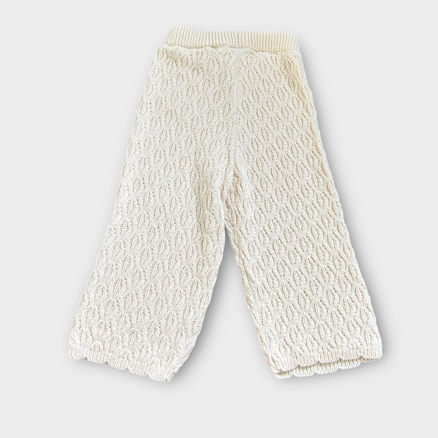 12-18 Months Zara Cream Knitted Trousers Wide Fit New with tags!