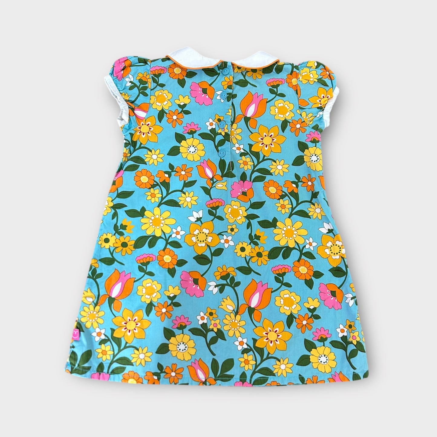 1.5-2 Years Vintage Style Little Bird Retro Floral Print Dress