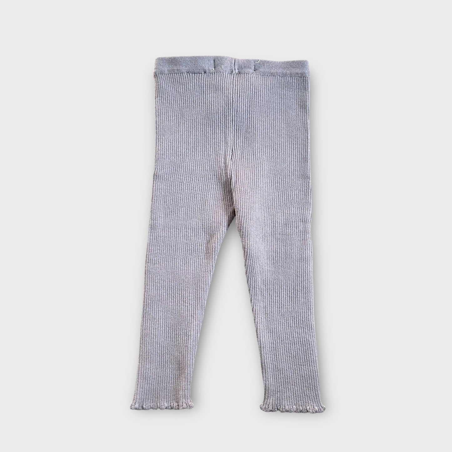 9-12 Months Zara Charcoal Grey Knitted Leggings Trousers New