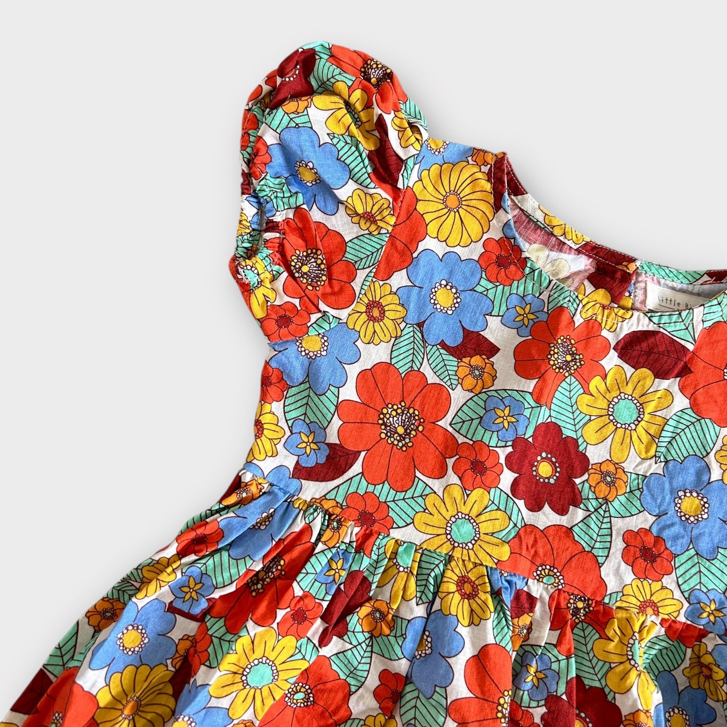 2-3 Years Little Bird Bright Multi Coloured Floral Summer Dress