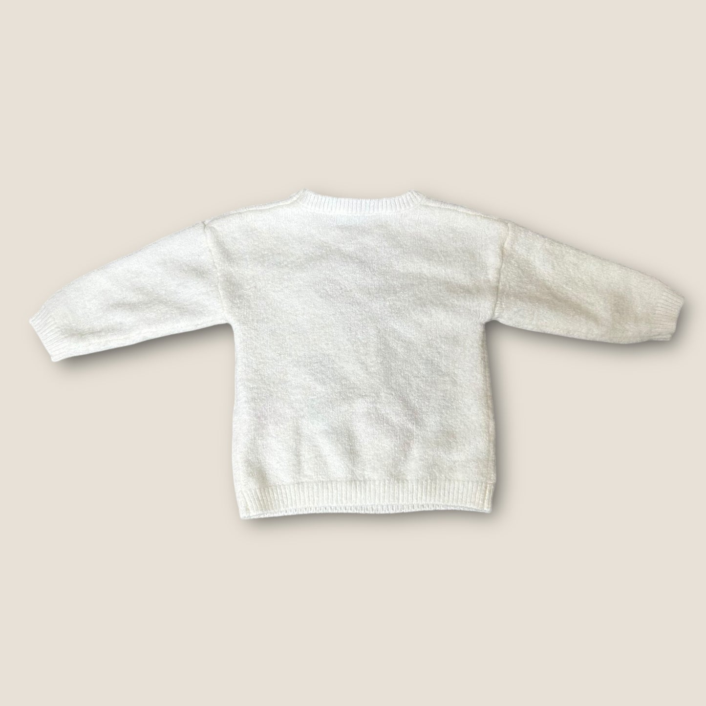 6-9 Months Peacocks Super Soft Cream Reindeer Christmas Knitted Jumper