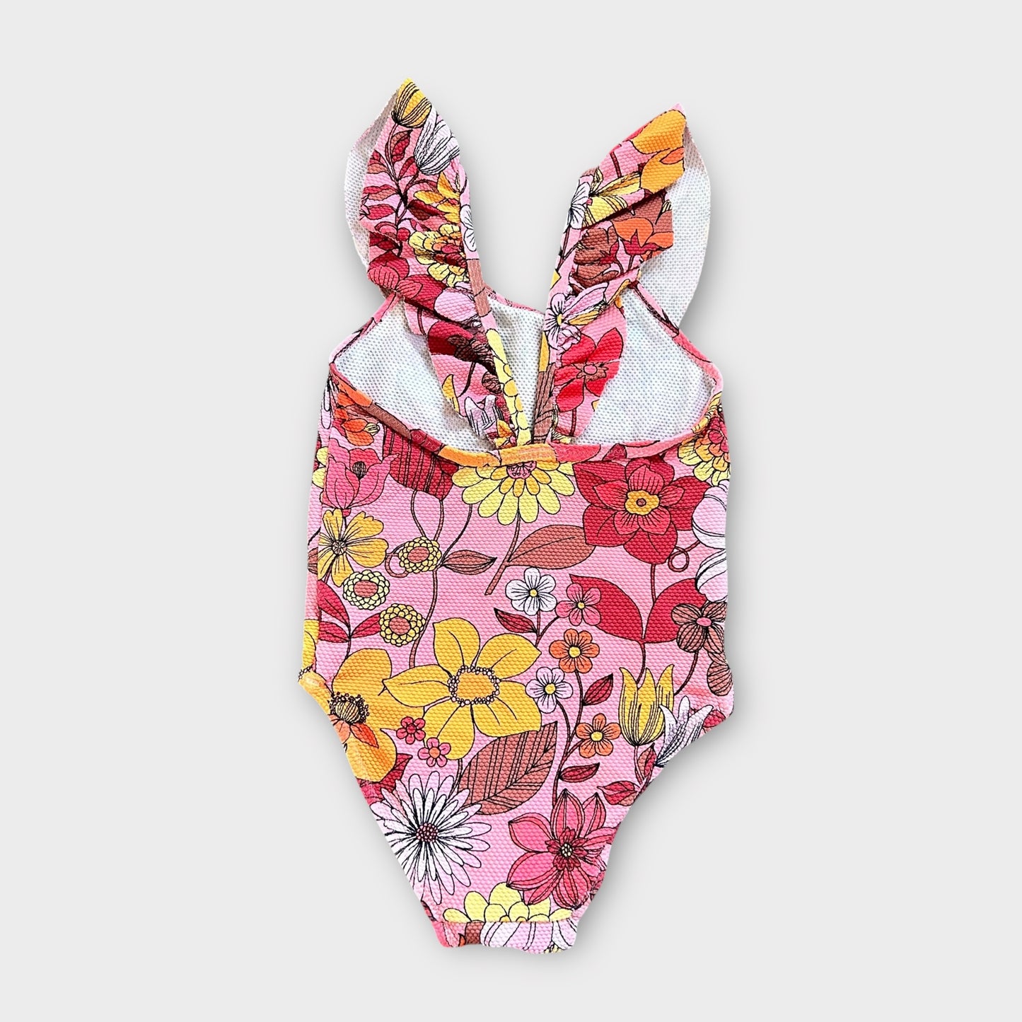12-18 Months Next Pink and Orange Floral Swimming Costume