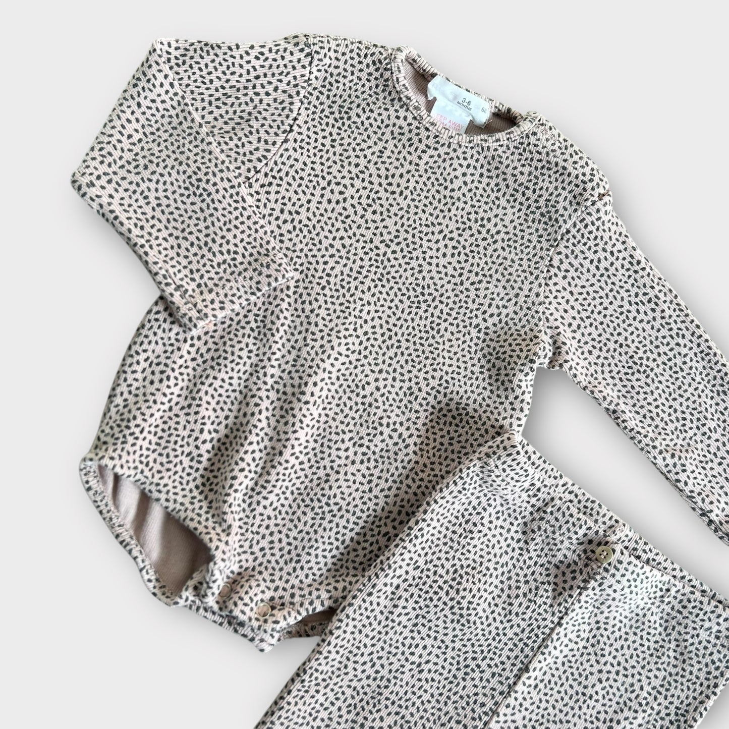 3-6 Months Zara Pink Dalmatian Spotty Bodysuit and Leggings Co ord Set