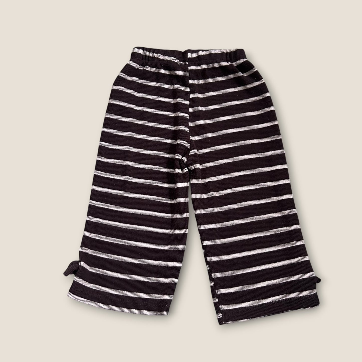 18-24 Months Zara Brown Woven Striped Wide Leg Trousers