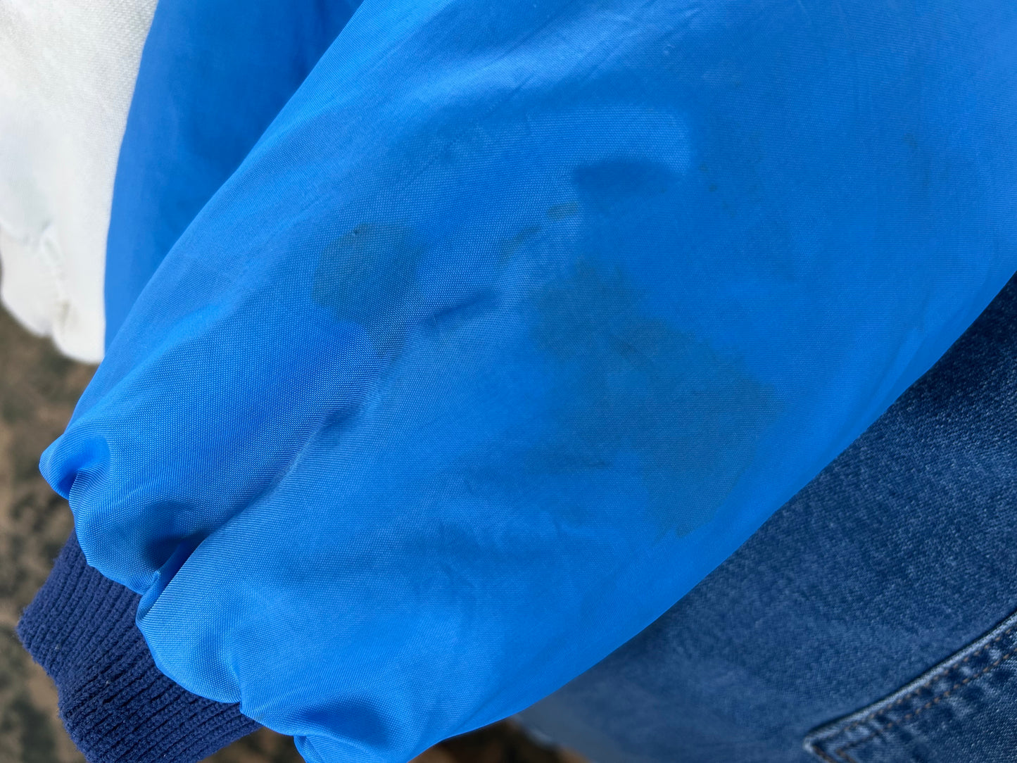 6-12 Months Vintage St Michael Blue Block Coloured Snowsuit Pramsuit Coat