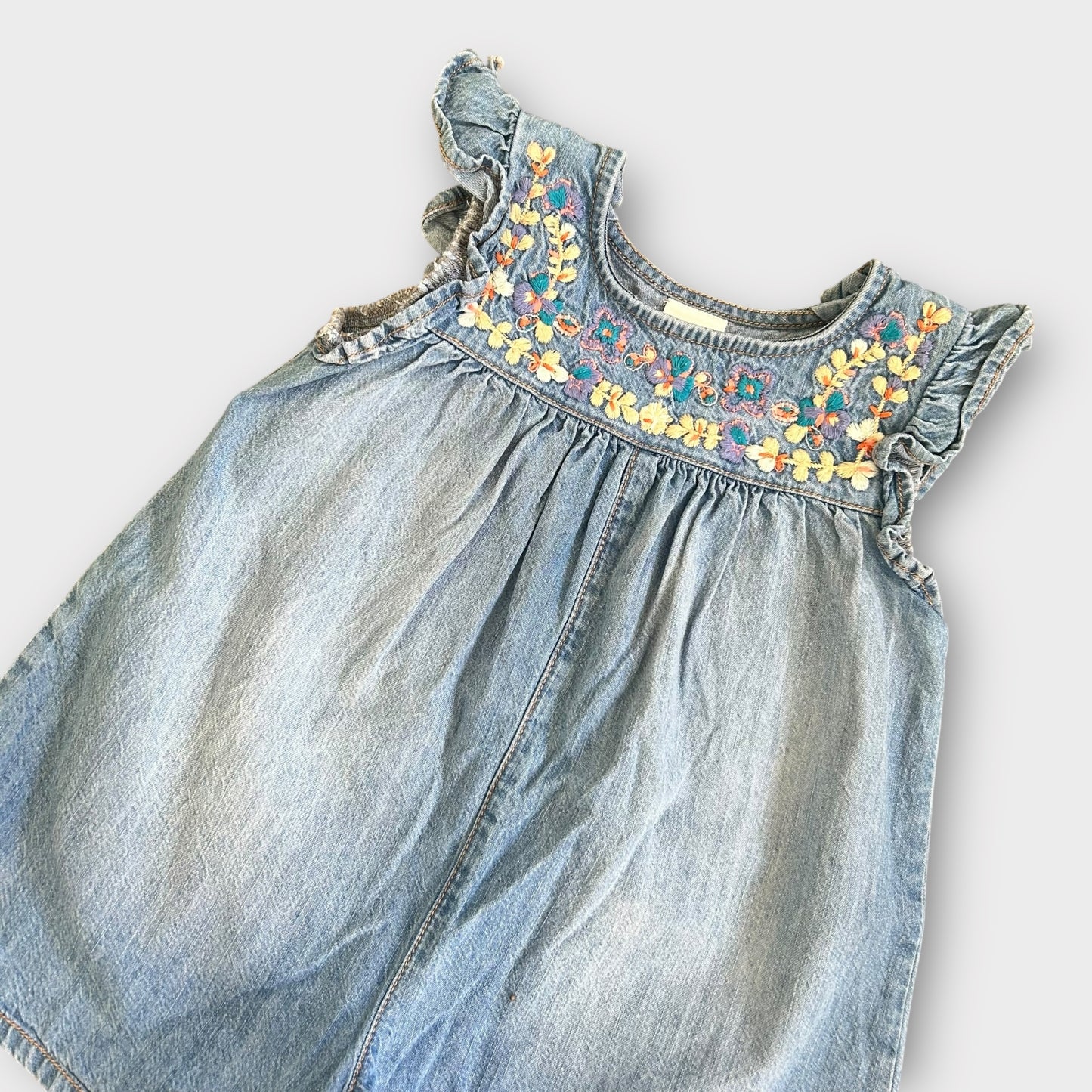 3-4 Years Next Denim Floral Summer Playsuit Romper