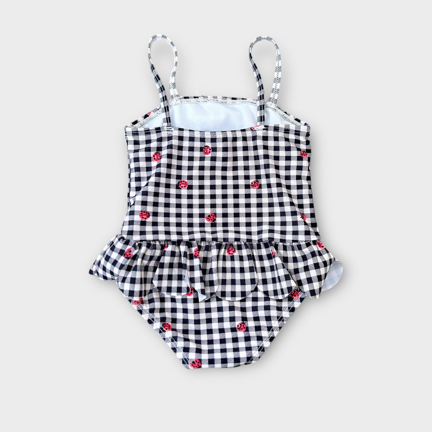 12-18 Months Cath Kidston Black and Beige Gingham Swimming Costume