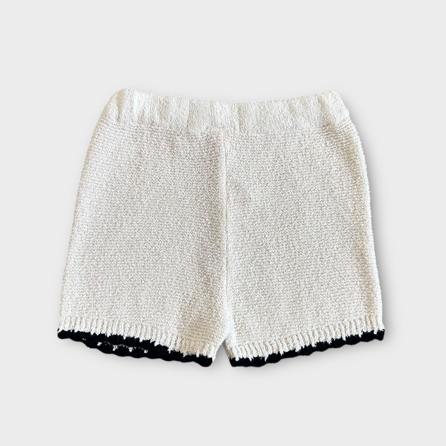 3-4 Years Zara Cream and Black Knitted Contrast Shorts New