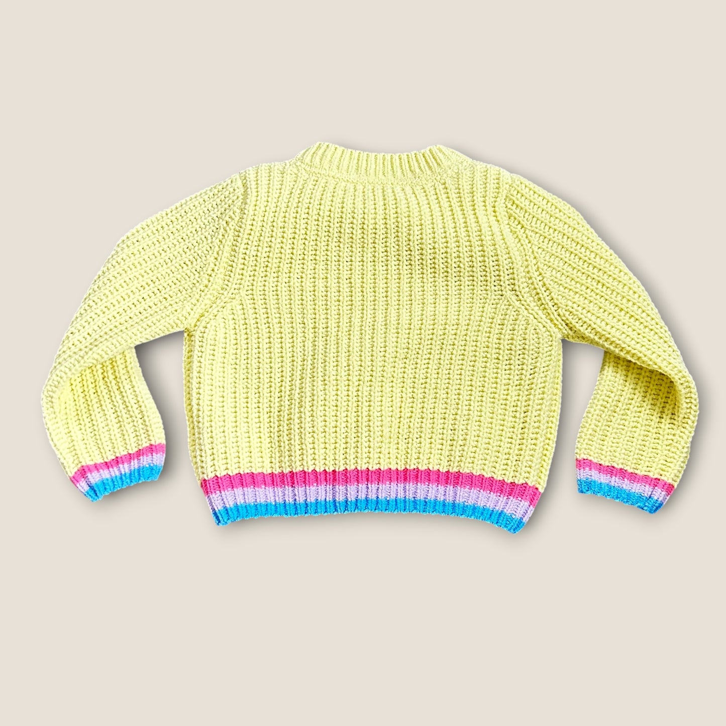 2-3 Years M&S Marks and Spencer Yellow Chunky Knit Jumper